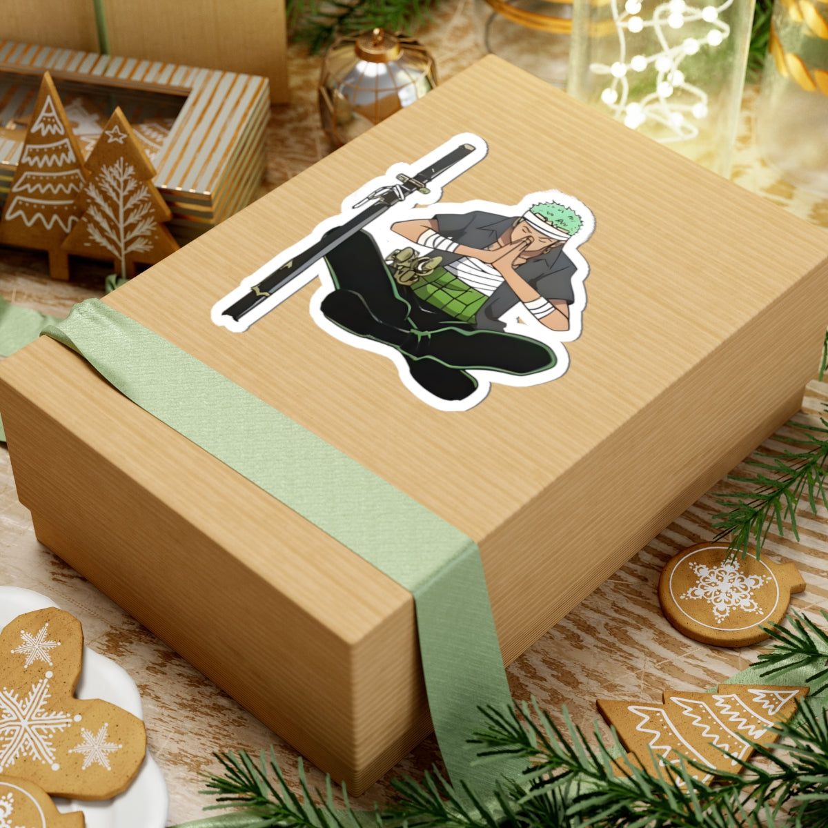 Prayer Warrior Zoro Anime Sticker -Decorative Decal