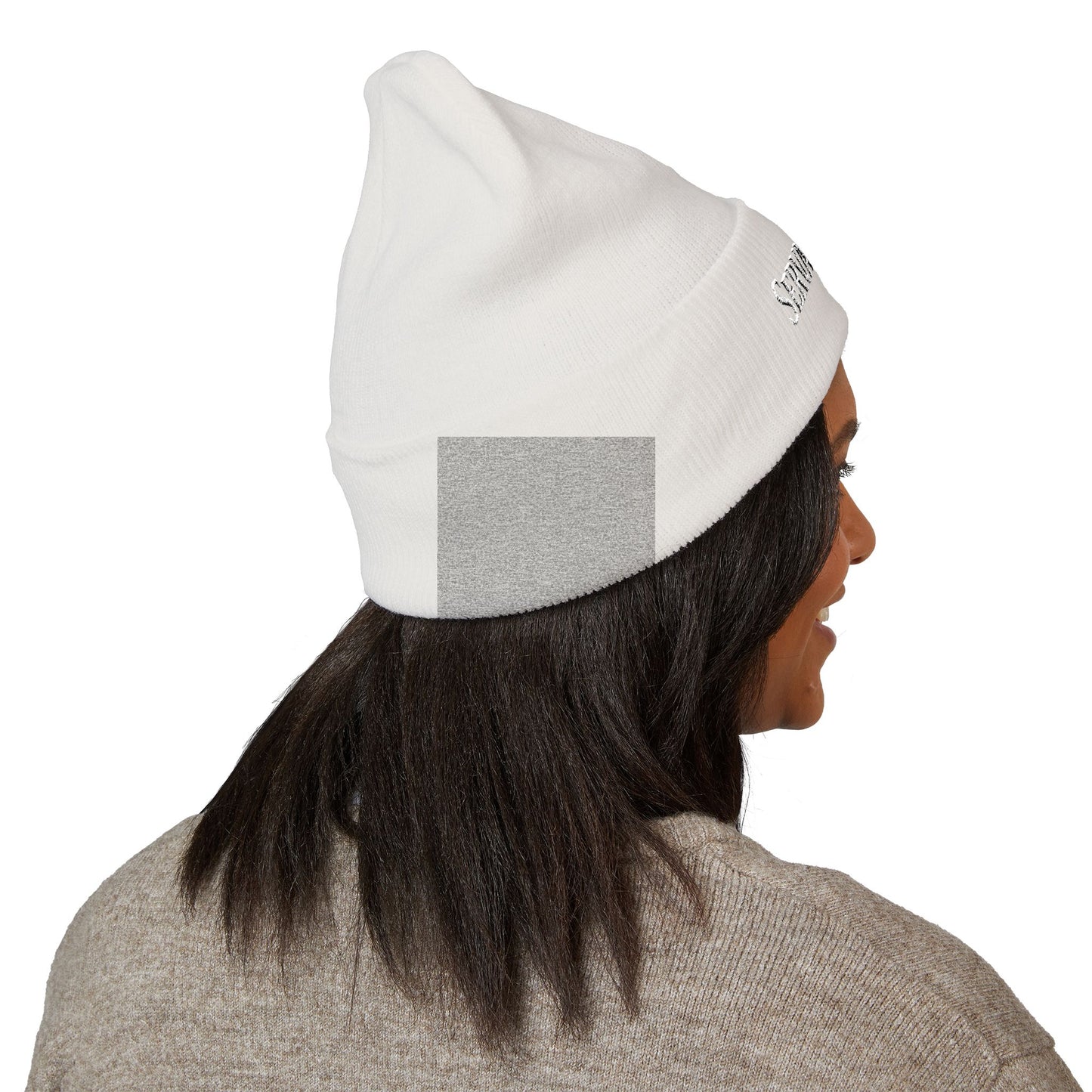 Servant of God™ Embroidered Beanie — Minimalist (white text)