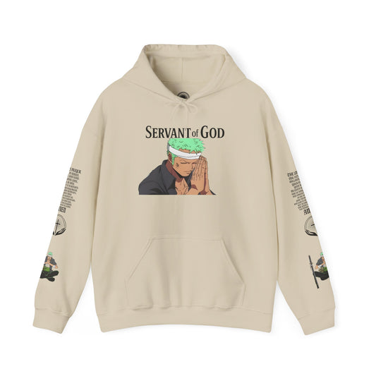 Prayer Warrior Zoro Hoodie — "Servant of God" Lord’s Prayer Design