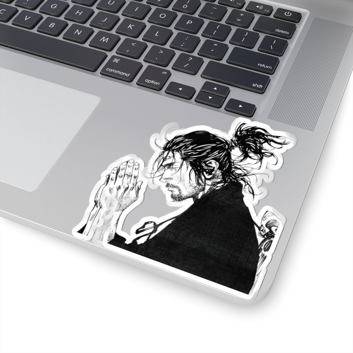 Prayer Warrior Musashi Sticker — Inspirational Faith & Samurai Decal