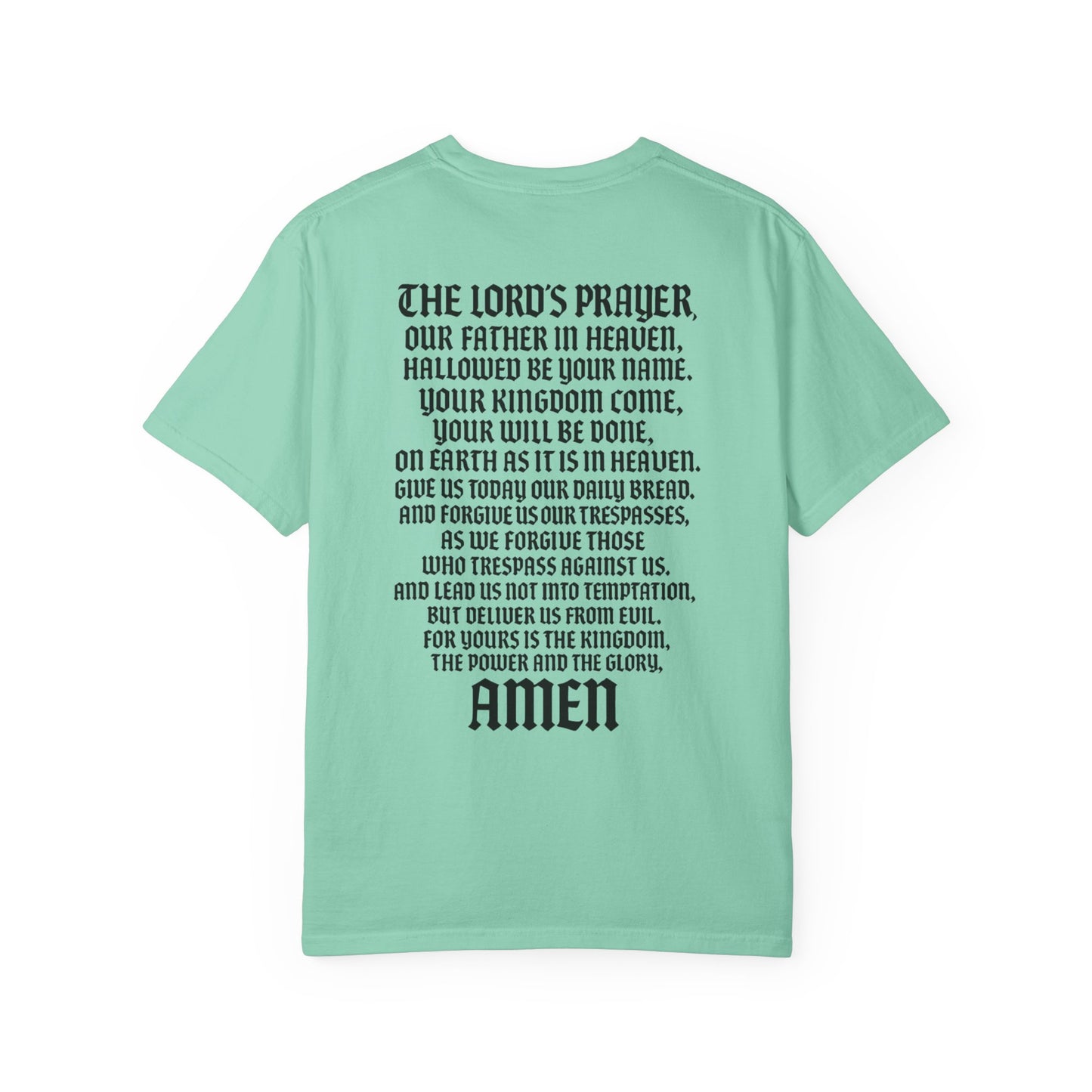 Lord’s Prayer T-Shirt — Servant of God™, Faith Tee (black text)