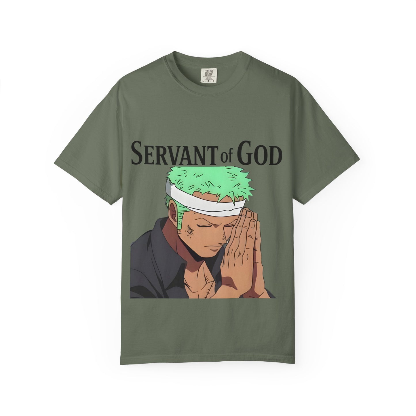 Prayer Warrior Samurai Anime T-Shirt — Servant of God™ “Lord’s Prayer” Graphic