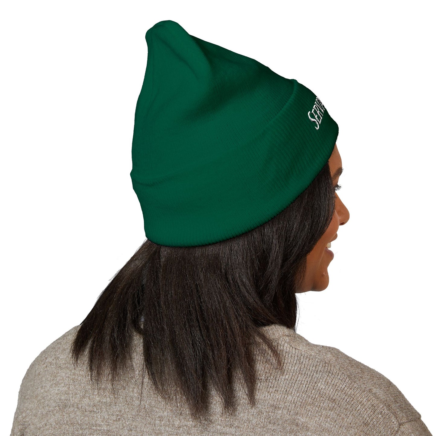 Servant of God™ Embroidered Beanie — Minimalist (white text)