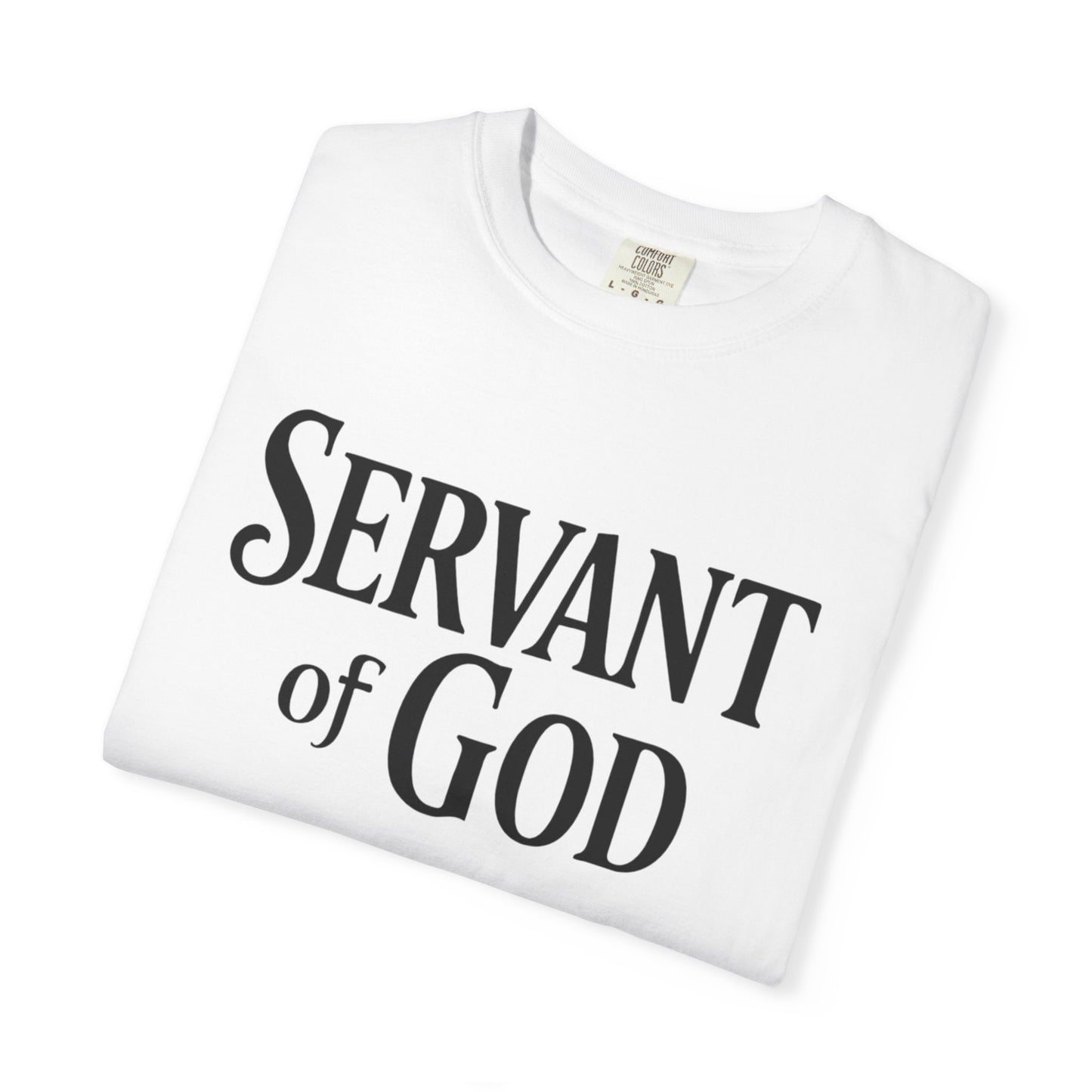 Lord’s Prayer T-Shirt — Servant of God™, Faith Tee (black text)