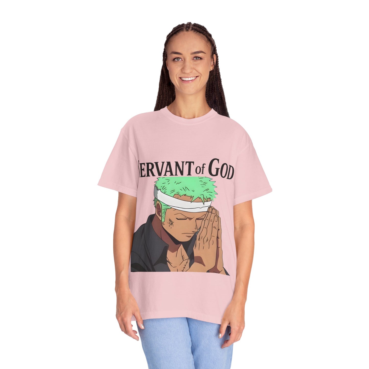 Prayer Warrior Samurai Anime T-Shirt — Servant of God™ “Lord’s Prayer” Graphic