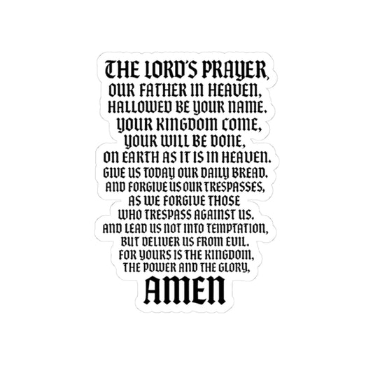 Lord’s Prayer Sticker — Inspirational Faith Decal
