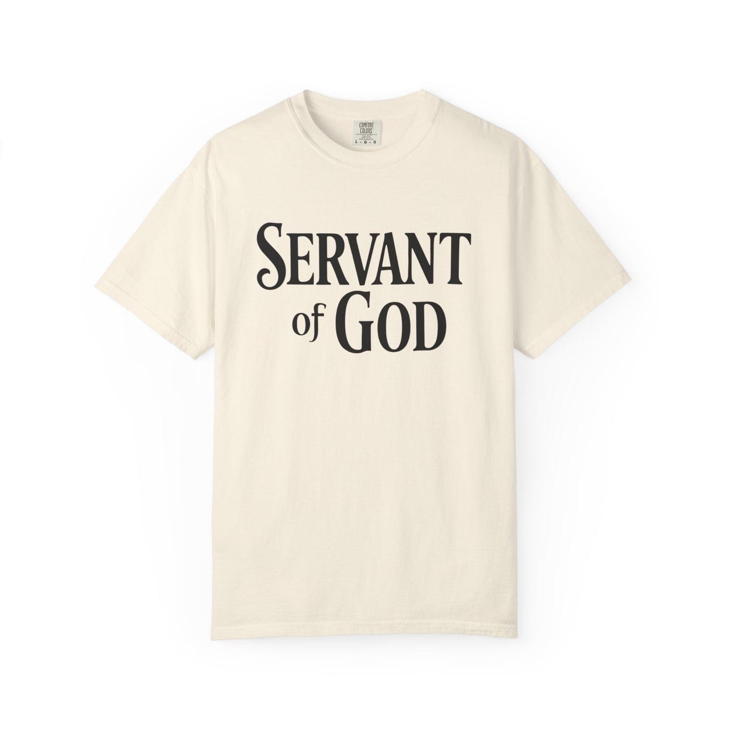 Lord’s Prayer T-Shirt — Servant of God™, Faith Tee (black text)