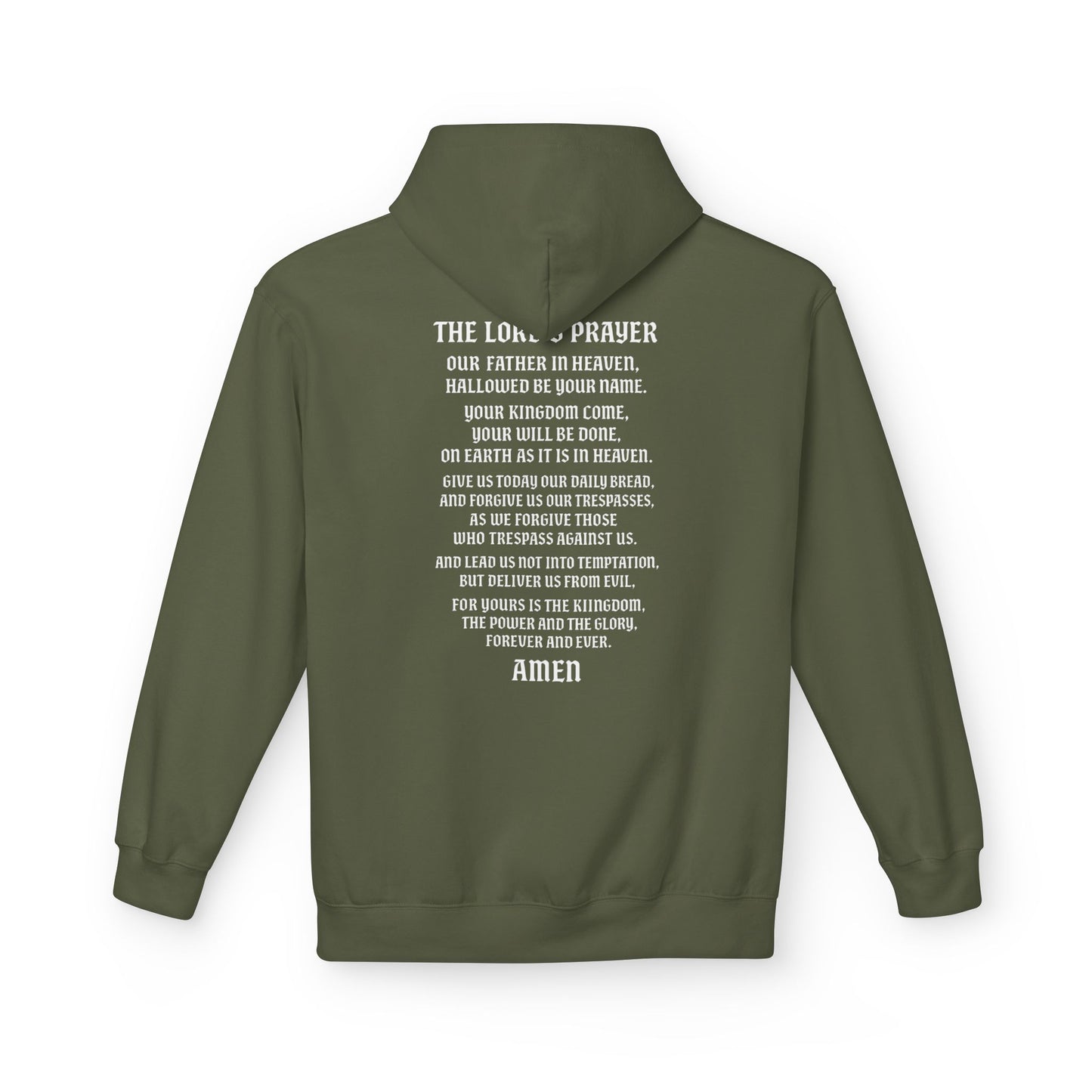Servant of God™ Hoodie — Lord’s Prayer (white text)