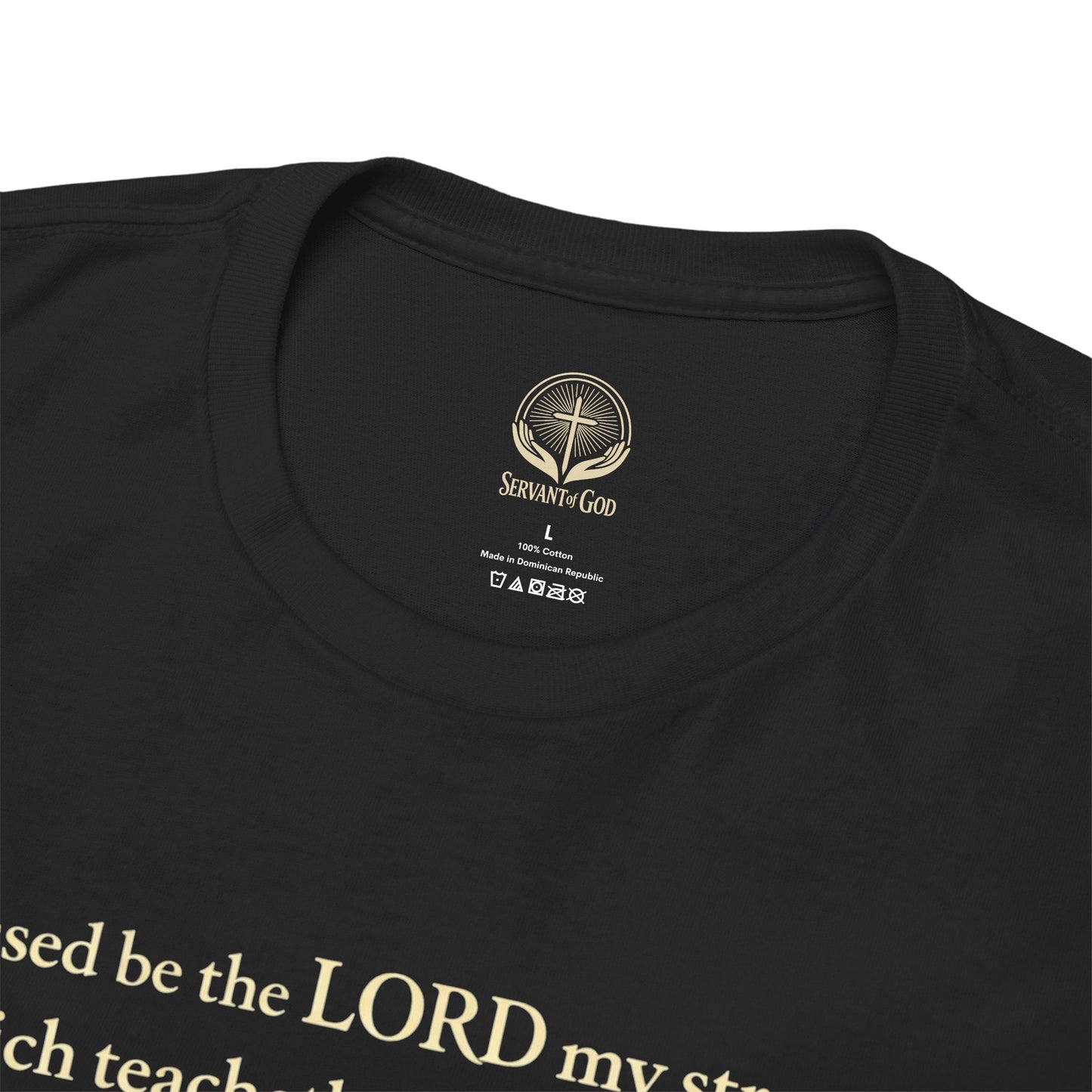 Servant of God™ “Trained For War” Psalm 144:1 Christian Warrior Anime Streetwear T-Shirt