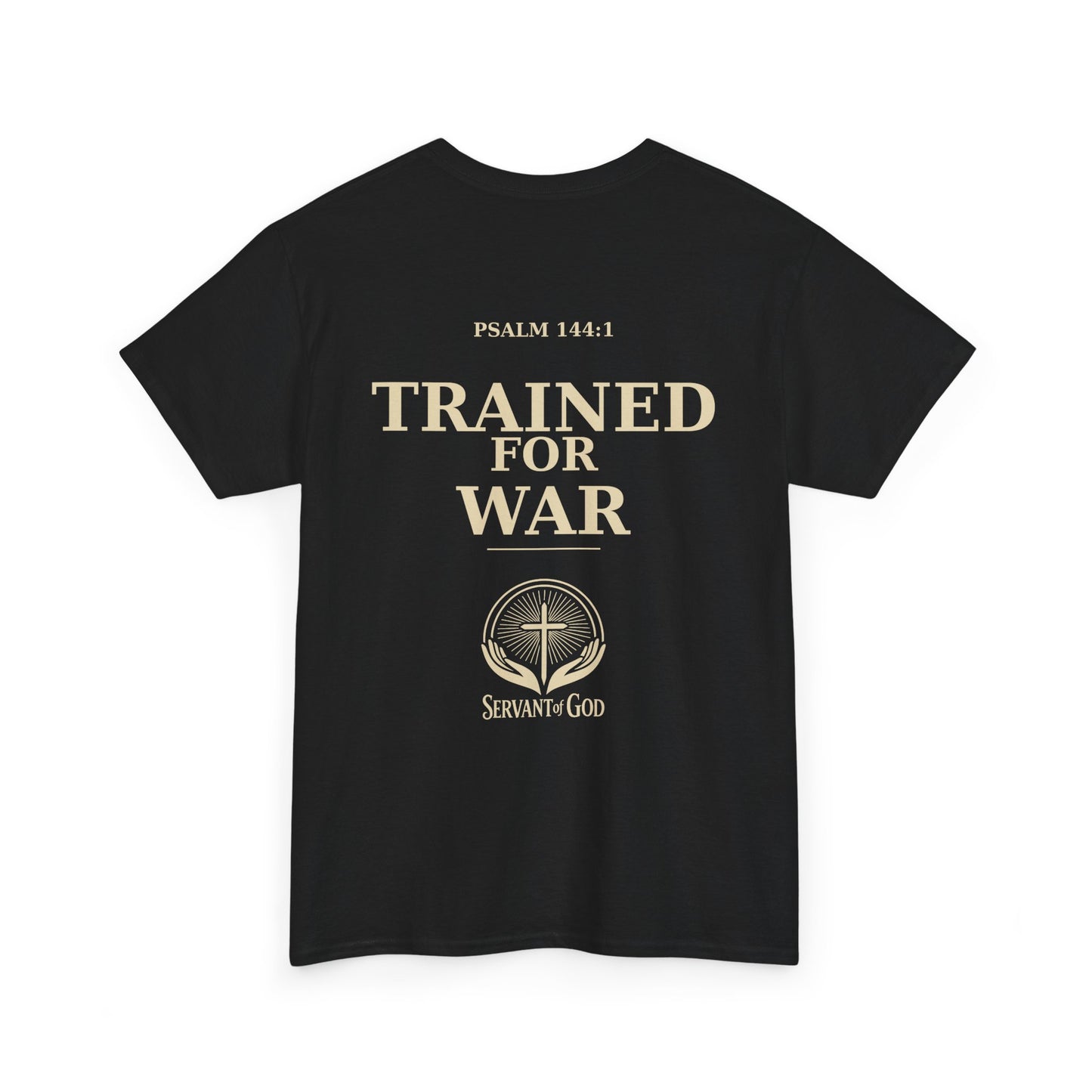 Servant of God™ “Trained For War” Psalm 144:1 Christian Warrior Anime Streetwear T-Shirt