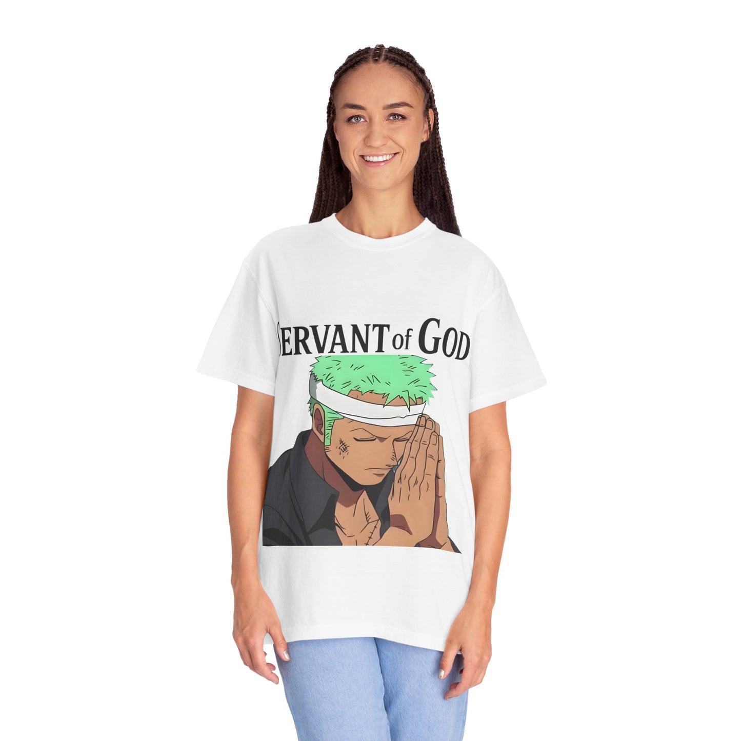 Prayer Warrior Samurai Anime T-Shirt — Servant of God™ “Lord’s Prayer” Graphic