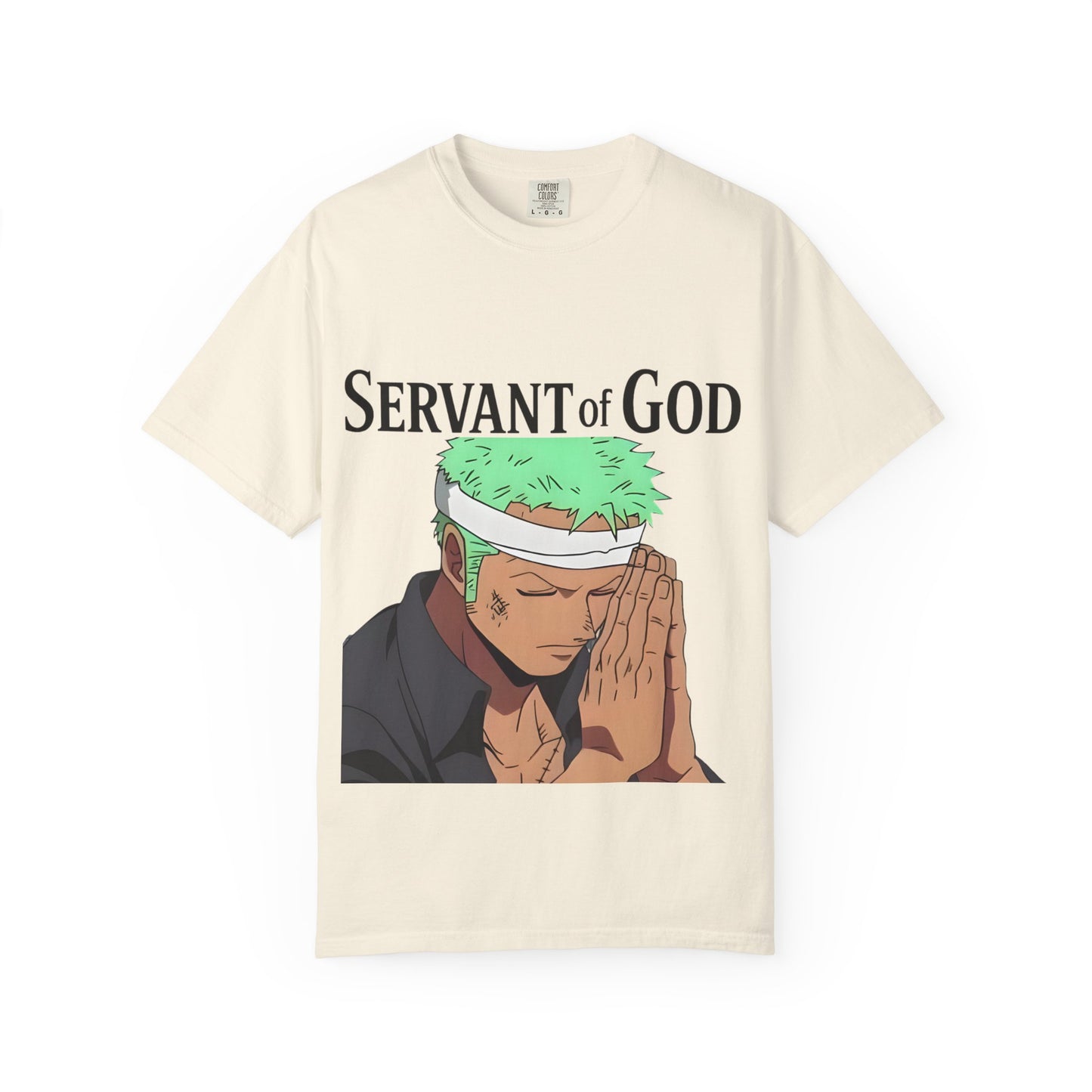 Prayer Warrior Samurai Anime T-Shirt — Servant of God™ “Lord’s Prayer” Graphic