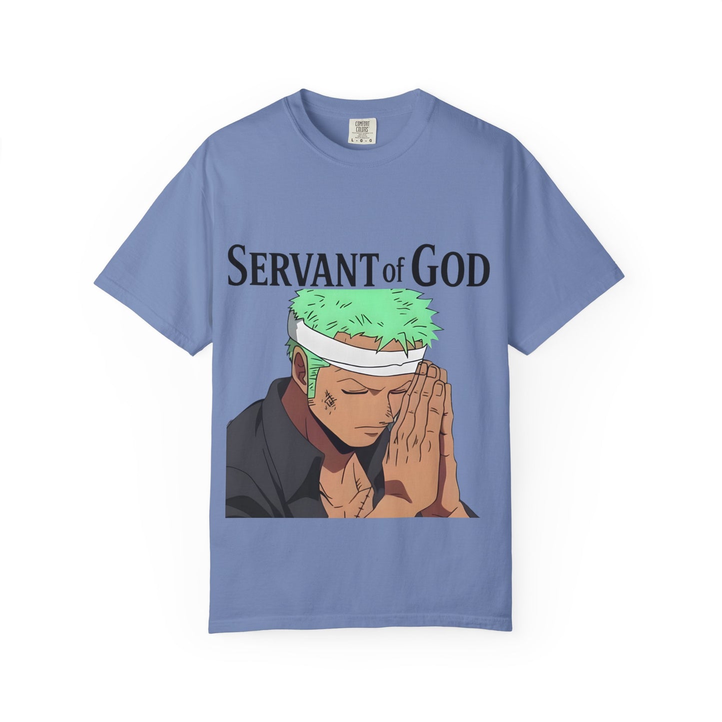 Prayer Warrior Samurai Anime T-Shirt — Servant of God™ “Lord’s Prayer” Graphic