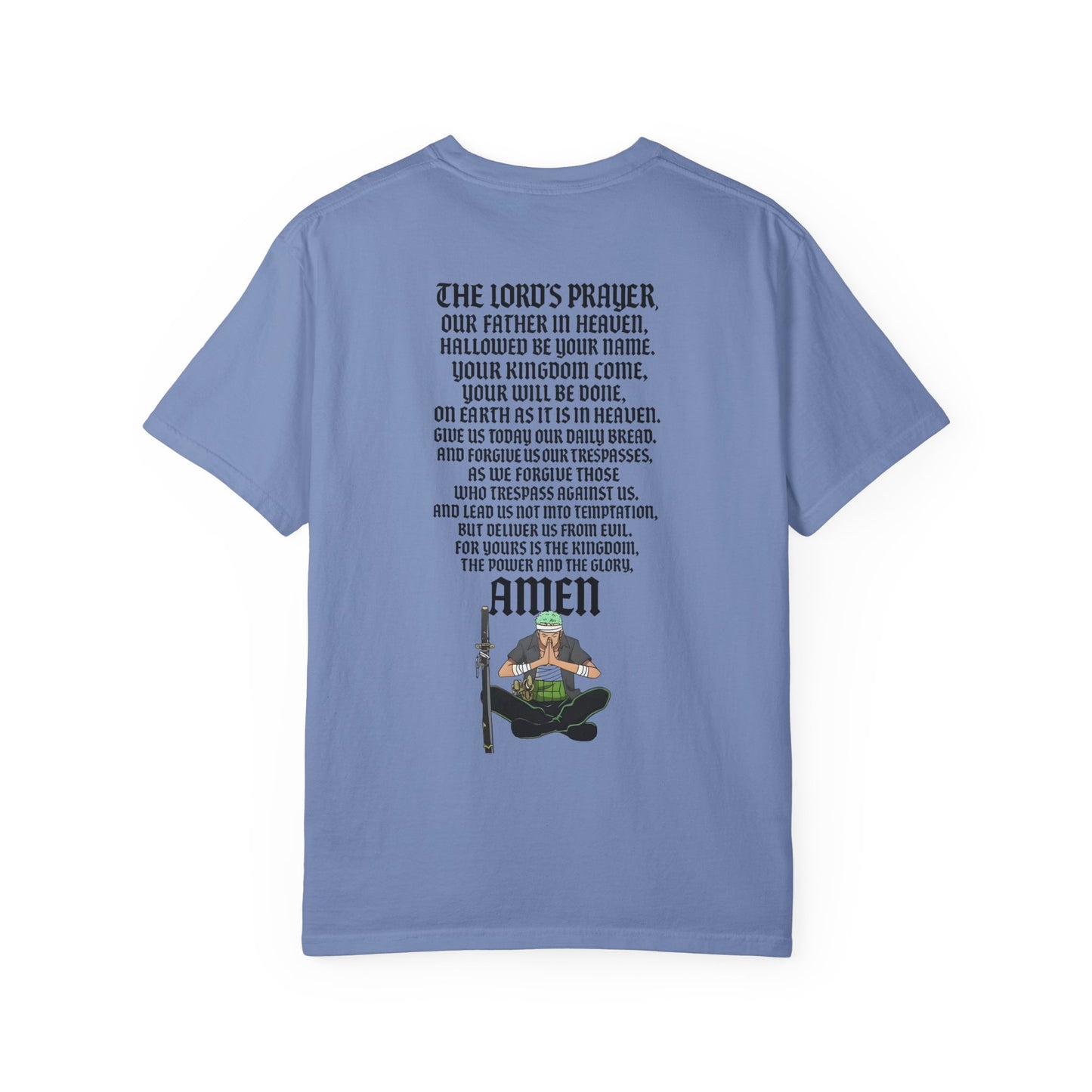 Prayer Warrior Samurai Anime T-Shirt — Servant of God™ “Lord’s Prayer” Graphic