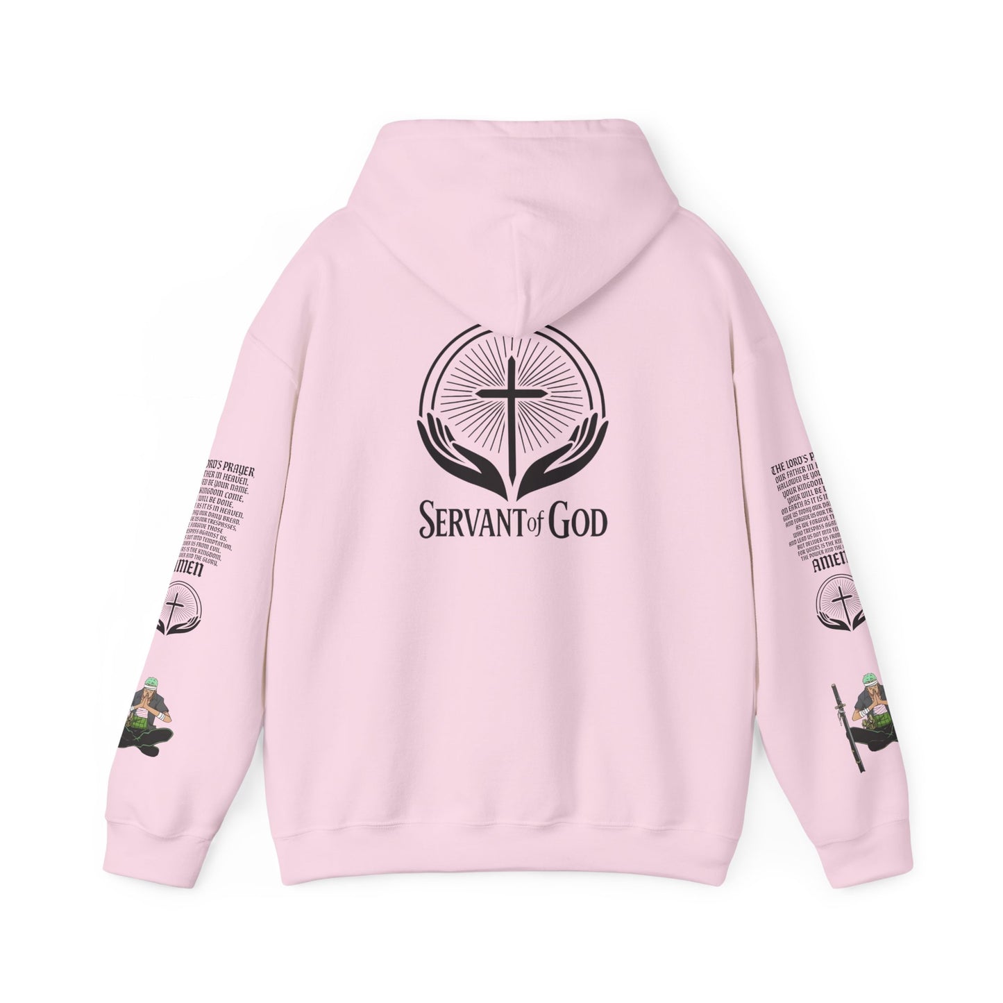 Prayer Warrior Zoro Hoodie — "Servant of God" Lord’s Prayer Design