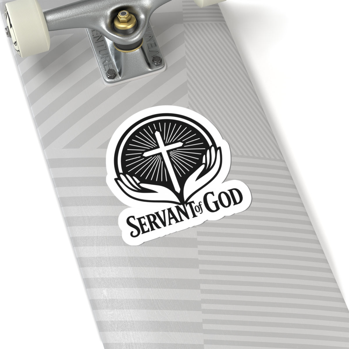 Servant of God Logo Sticker (White)