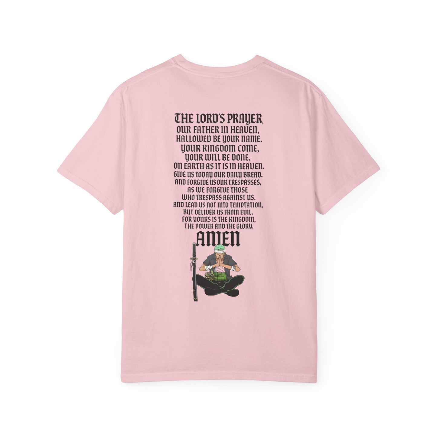 Prayer Warrior Samurai Anime T-Shirt — Servant of God™ “Lord’s Prayer” Graphic