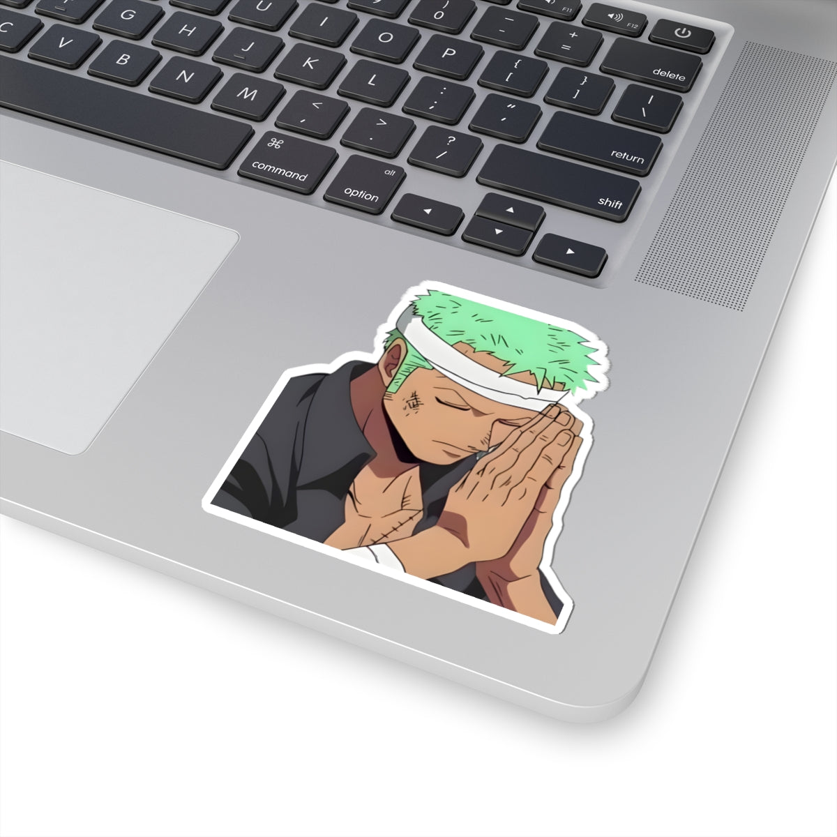 Prayer Warrior Zoro Sticker — Faith-Inspired Anime Sticker