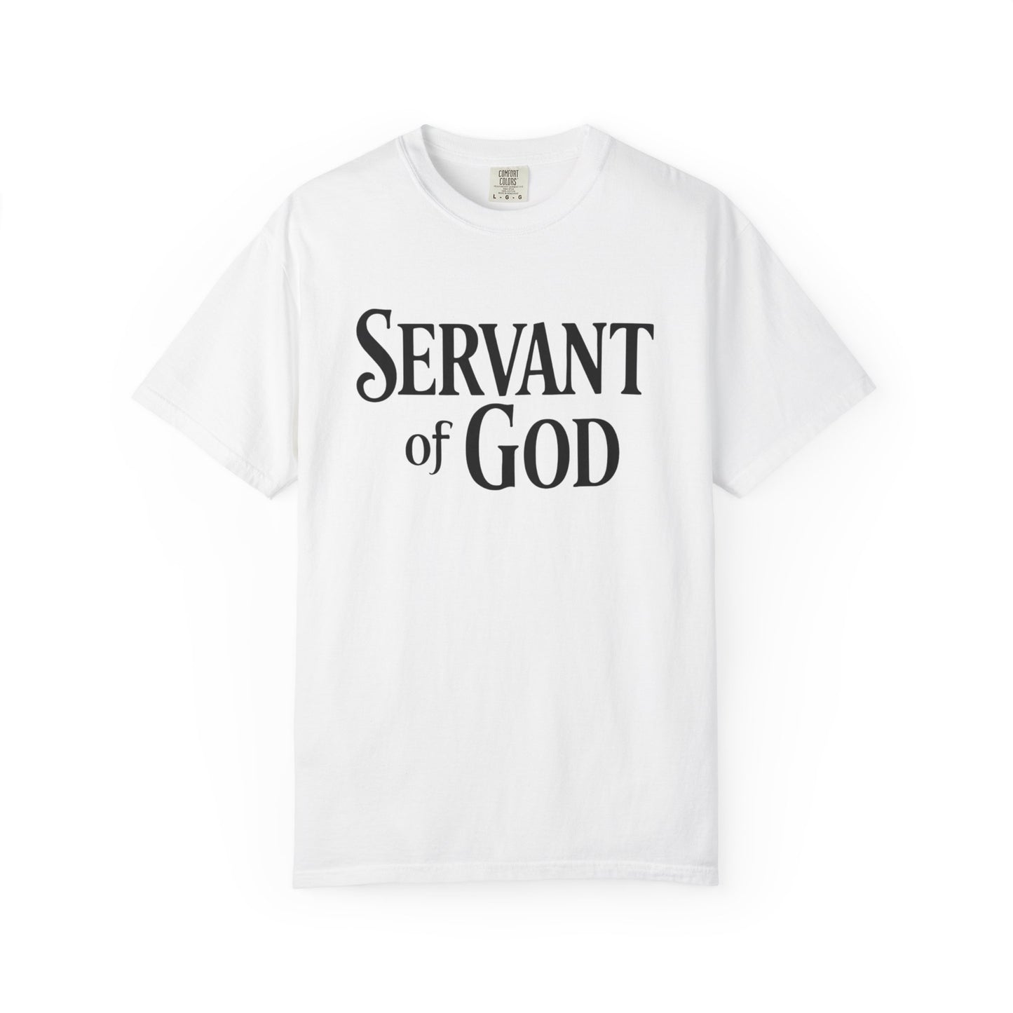 Lord’s Prayer T-Shirt — Servant of God™, Faith Tee (black text)