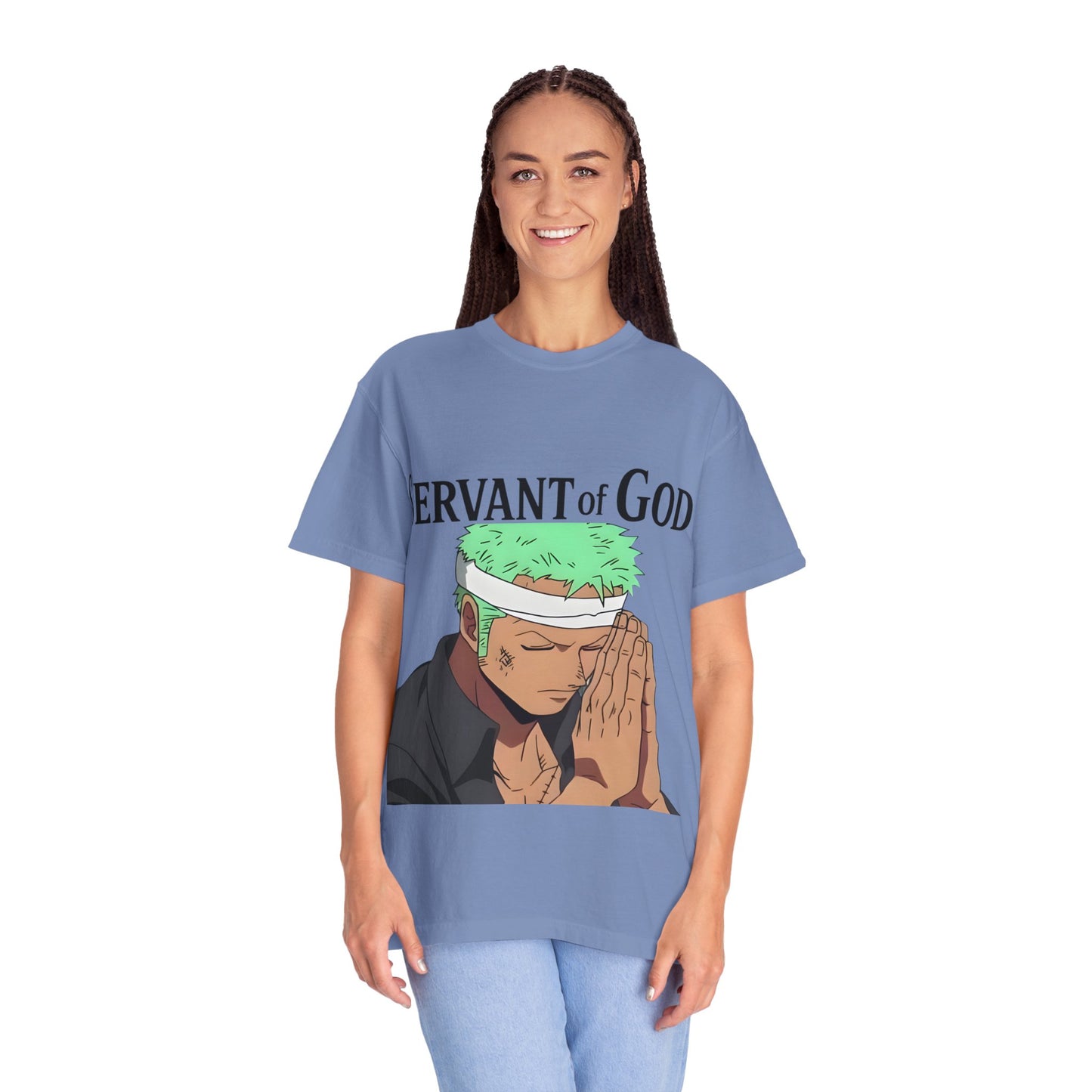 Prayer Warrior Samurai Anime T-Shirt — Servant of God™ “Lord’s Prayer” Graphic