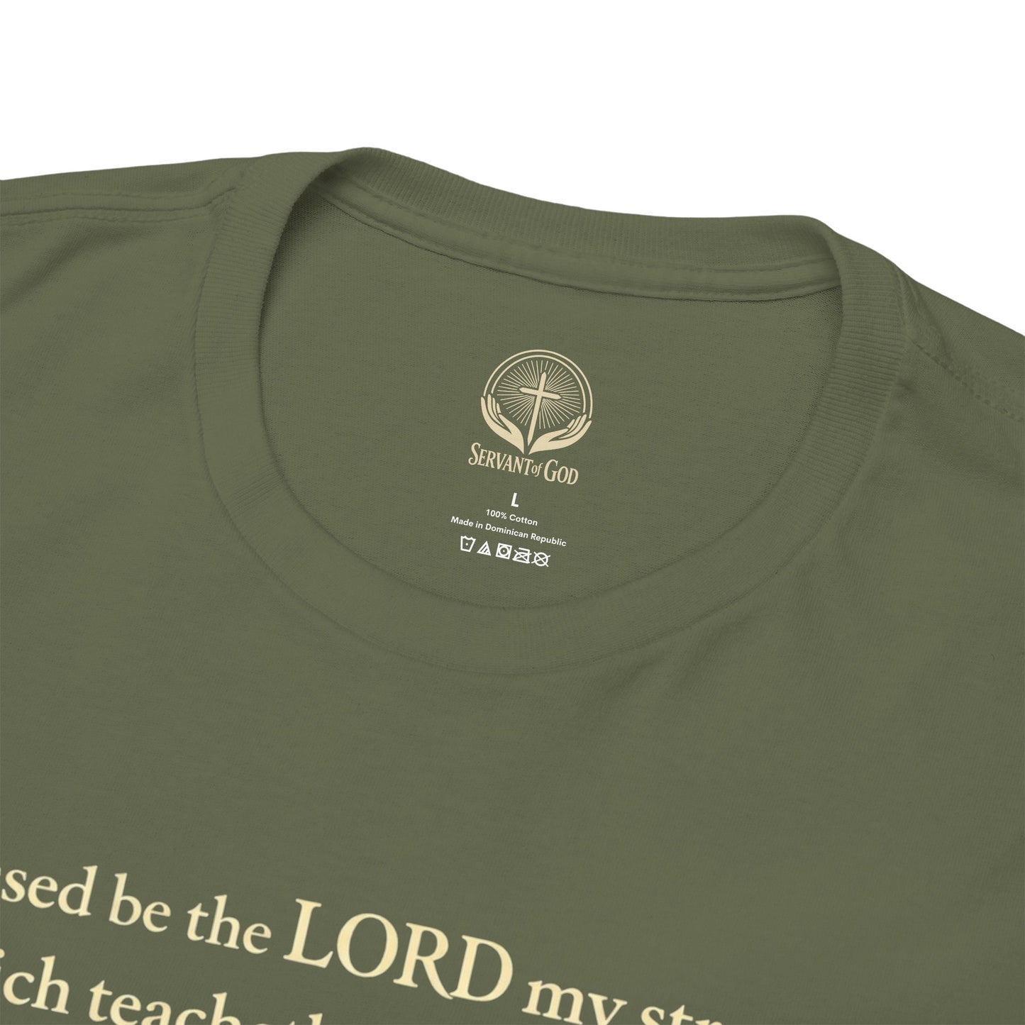 Servant of God™ “Trained For War” Psalm 144:1 Christian Warrior Anime Streetwear T-Shirt