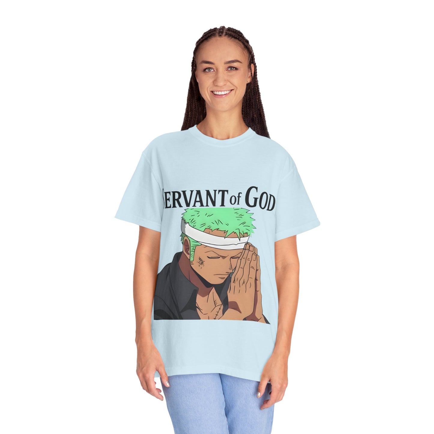 Prayer Warrior Samurai Anime T-Shirt — Servant of God™ “Lord’s Prayer” Graphic