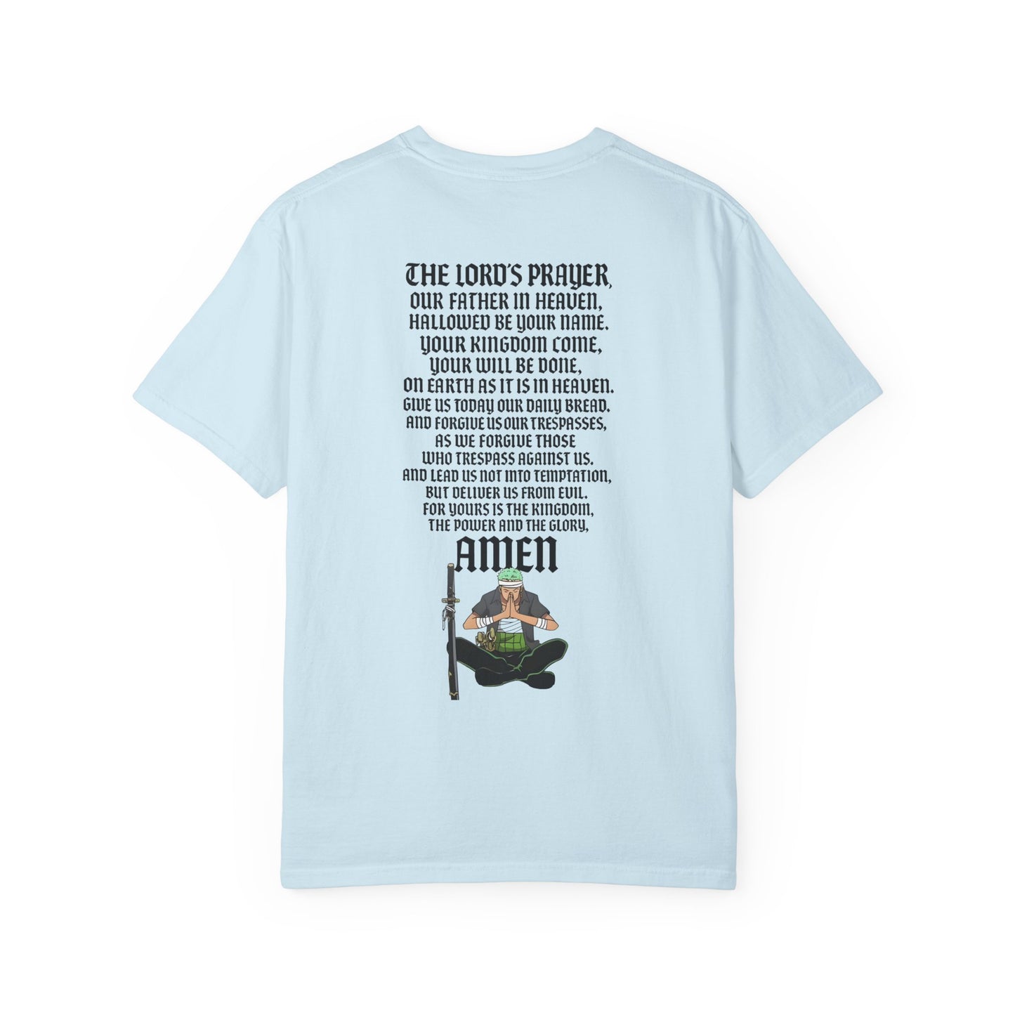 Prayer Warrior Samurai Anime T-Shirt — Servant of God™ “Lord’s Prayer” Graphic
