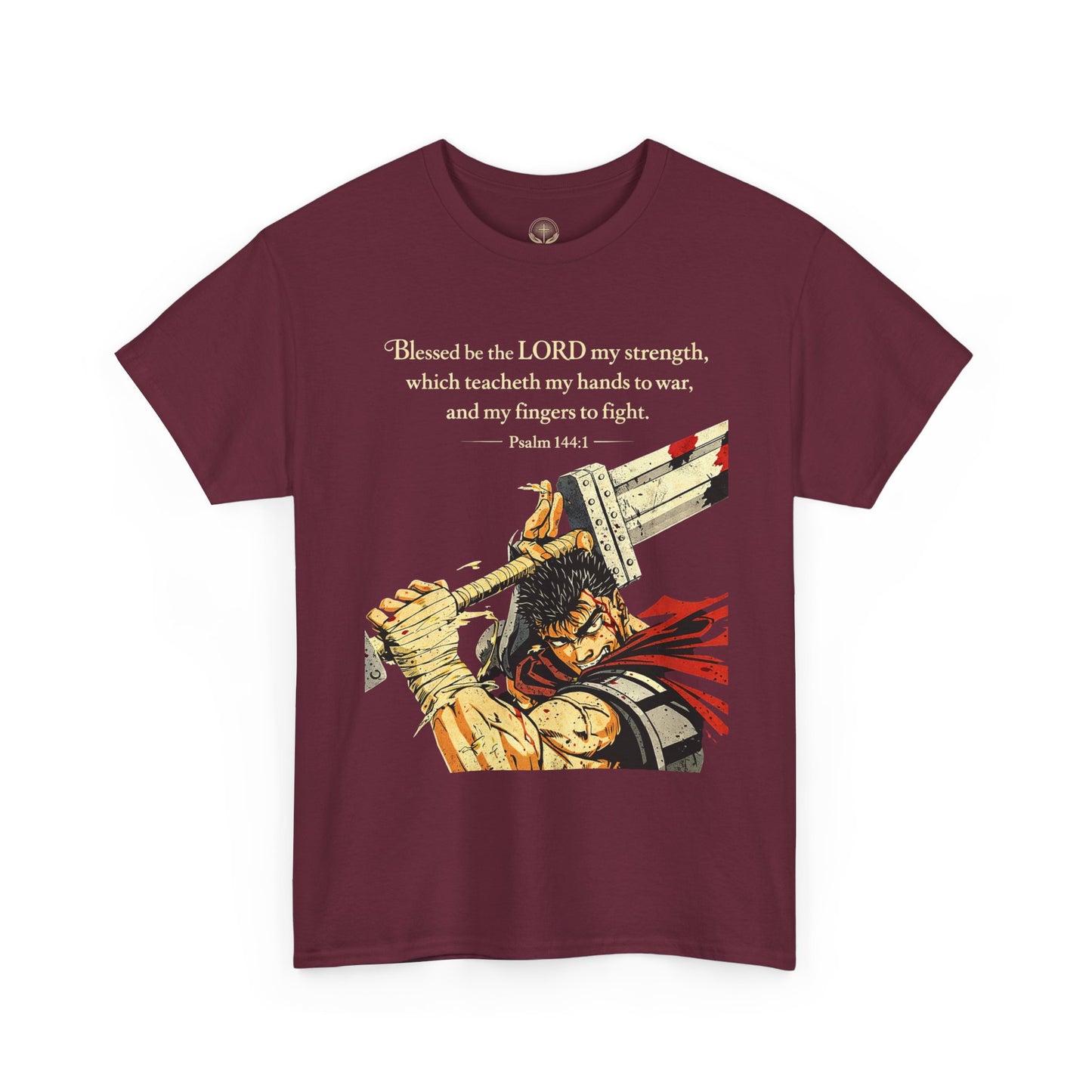 Servant of God™ “Trained For War” Psalm 144:1 Christian Warrior Anime Streetwear T-Shirt