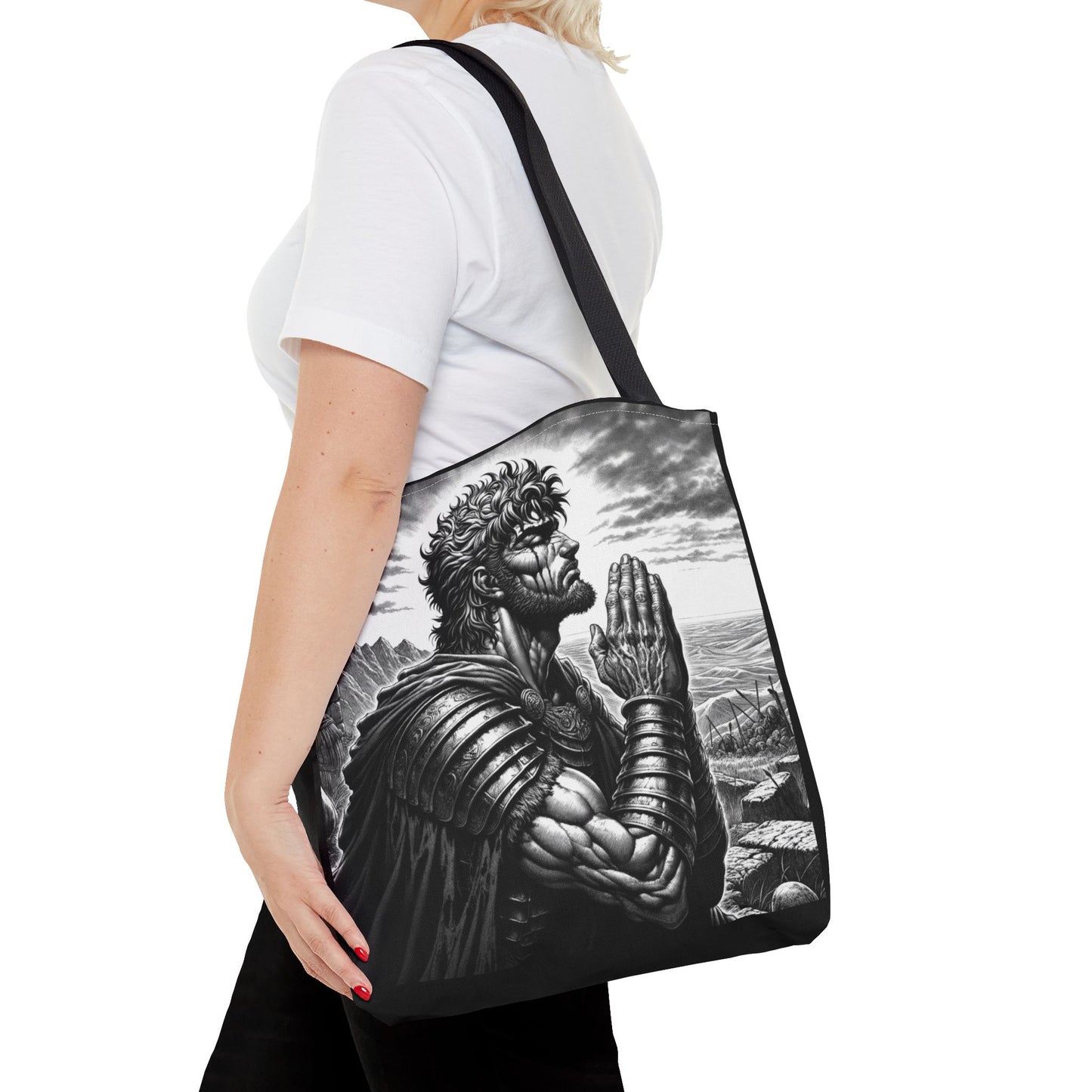 Servant of God Tote Bag | Prayer Graphic