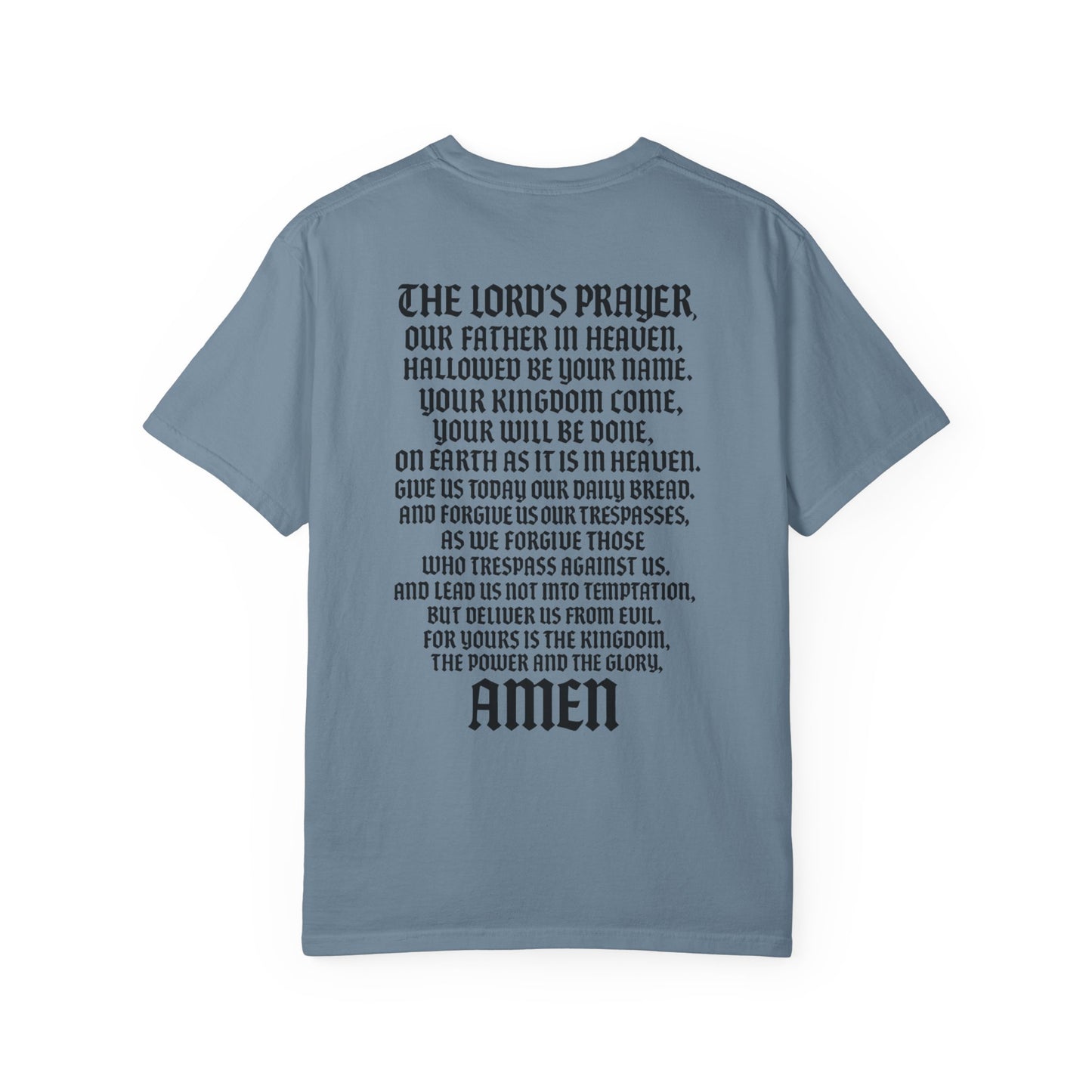 Lord’s Prayer T-Shirt — Servant of God™, Faith Tee (black text)