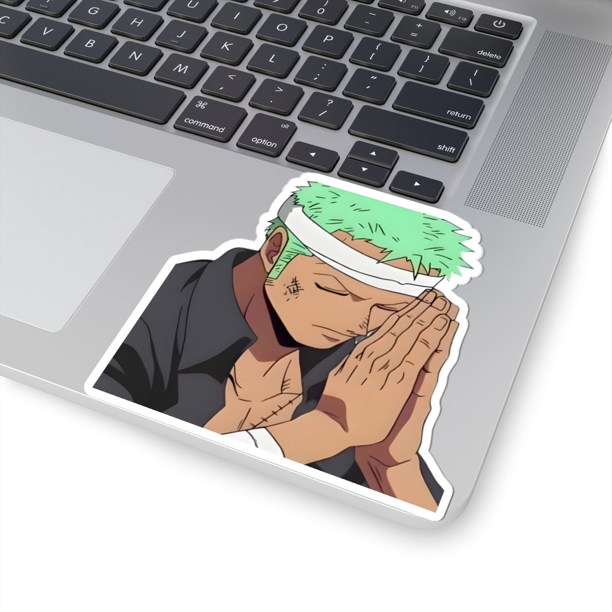 Prayer Warrior Zoro Sticker — Faith-Inspired Anime Sticker