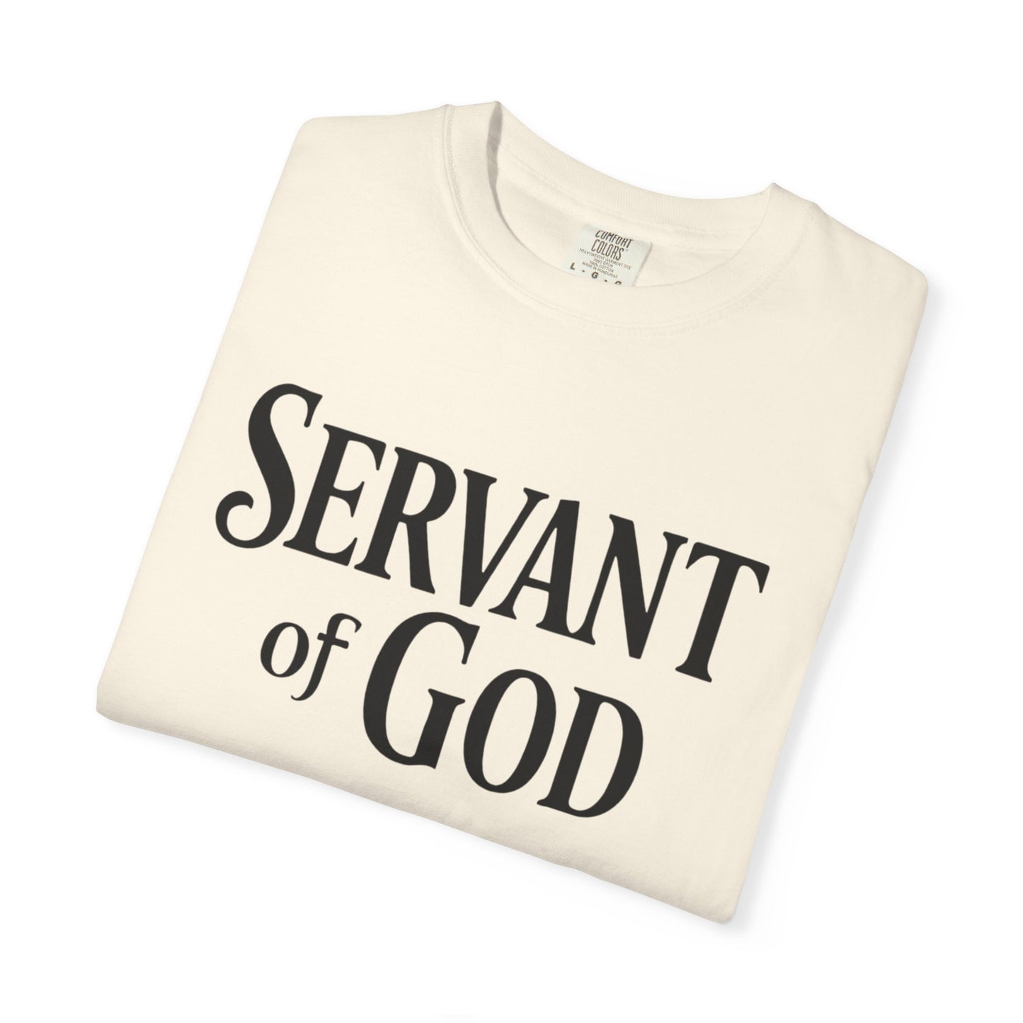 Lord’s Prayer T-Shirt — Servant of God™, Faith Tee (black text)