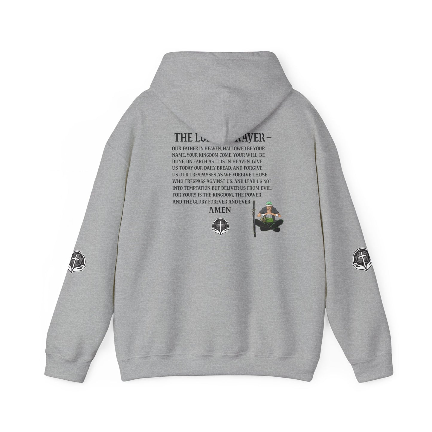 Prayer Warrior Samurai Hoodie — Servant of God Anime Faith Hoodie with The Lord’s Prayer