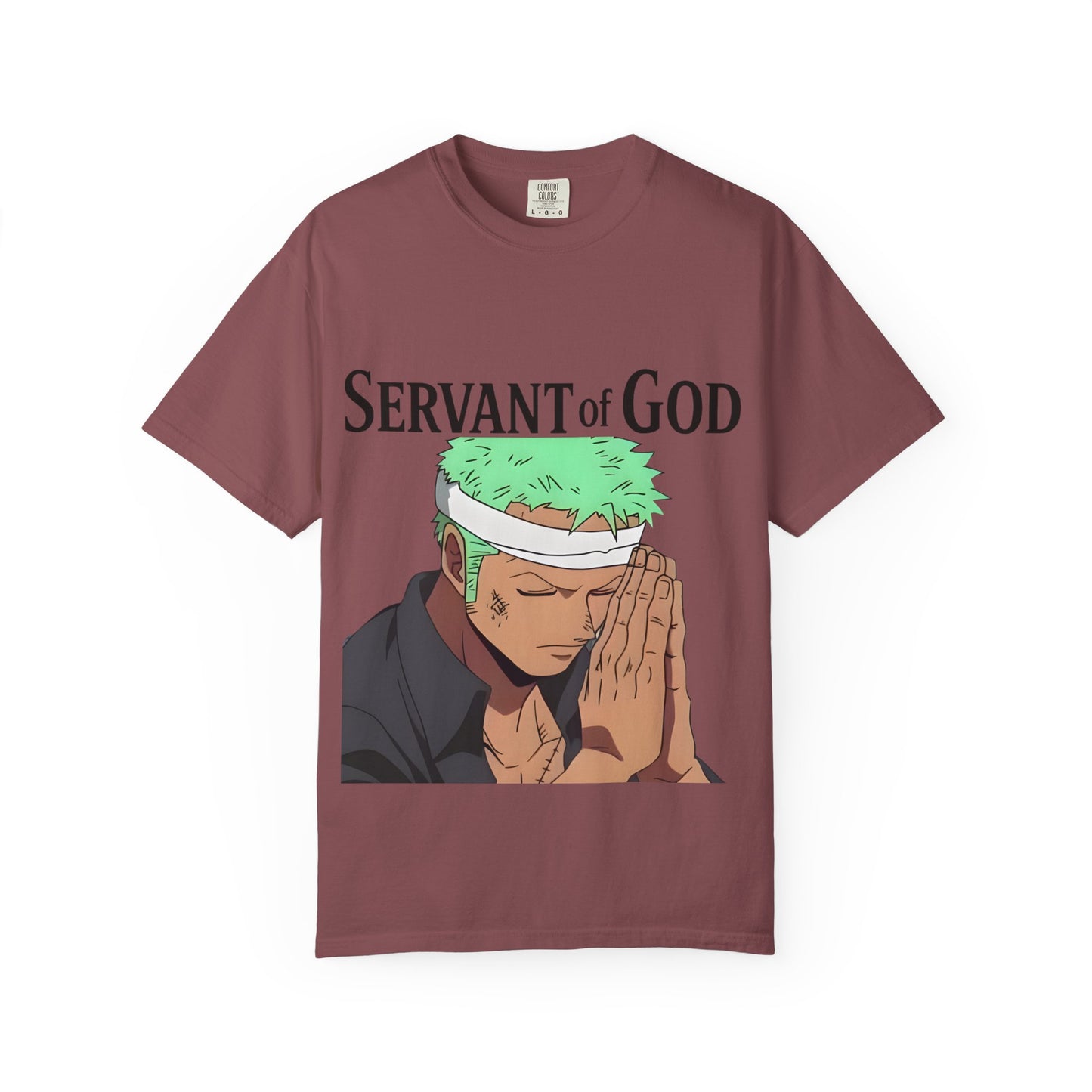 Prayer Warrior Samurai Anime T-Shirt — Servant of God™ “Lord’s Prayer” Graphic