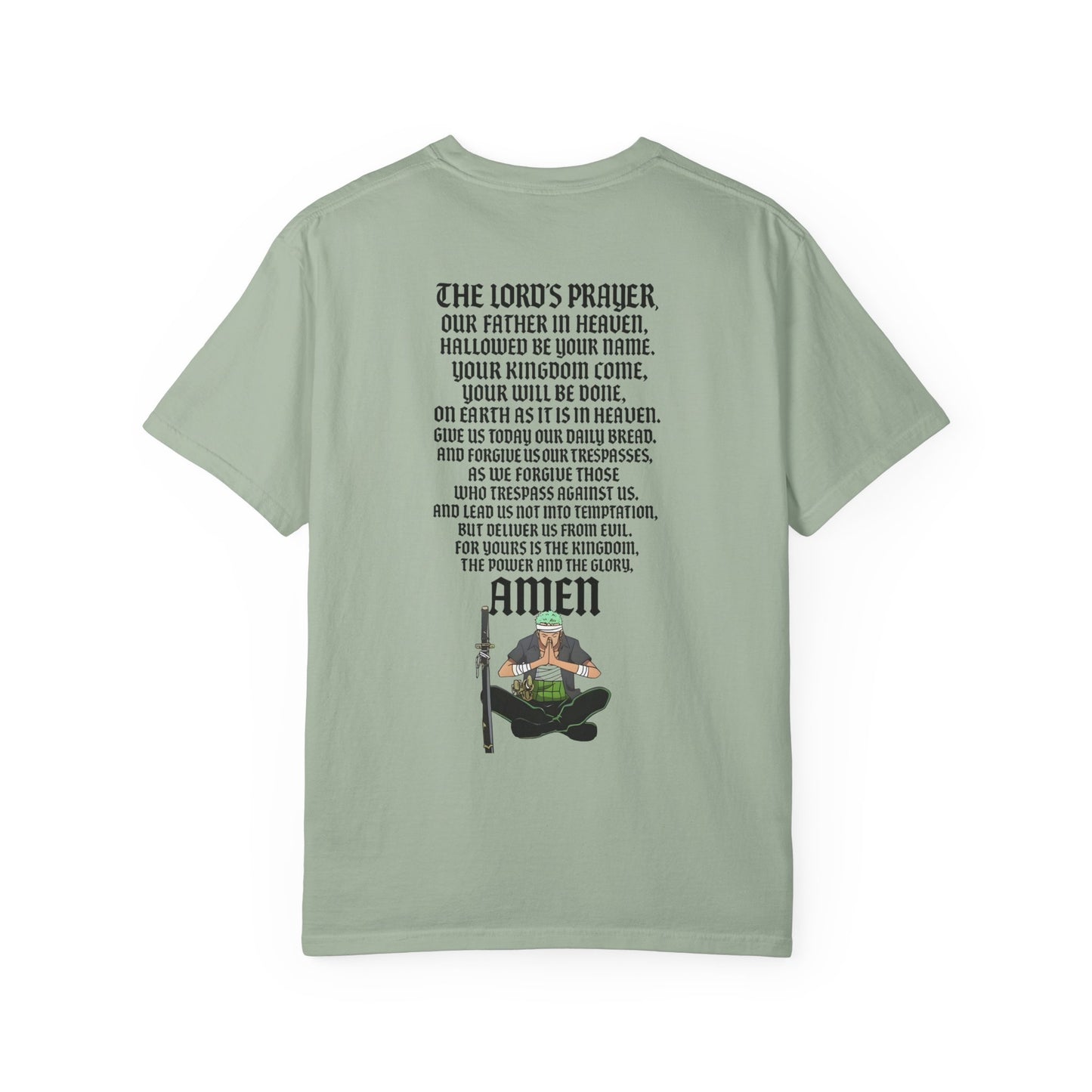 Prayer Warrior Samurai Anime T-Shirt — Servant of God™ “Lord’s Prayer” Graphic