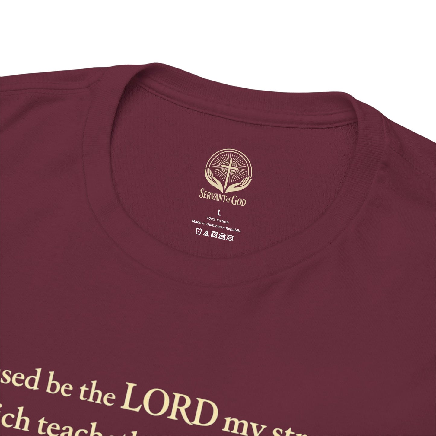 Servant of God™ “Trained For War” Psalm 144:1 Christian Warrior Anime Streetwear T-Shirt