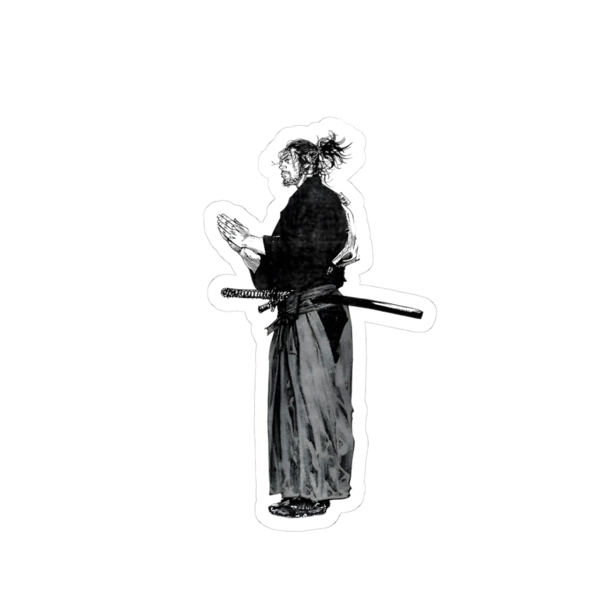 Prayer Warrior Sticker — Musashi Samurai