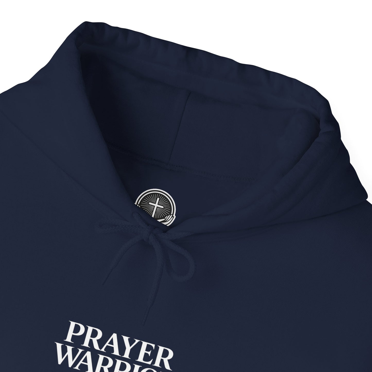 Prayer Warrior Hoodie – Ephesians 6:11 Christian Streetwear | ServantOfGod (White Text)