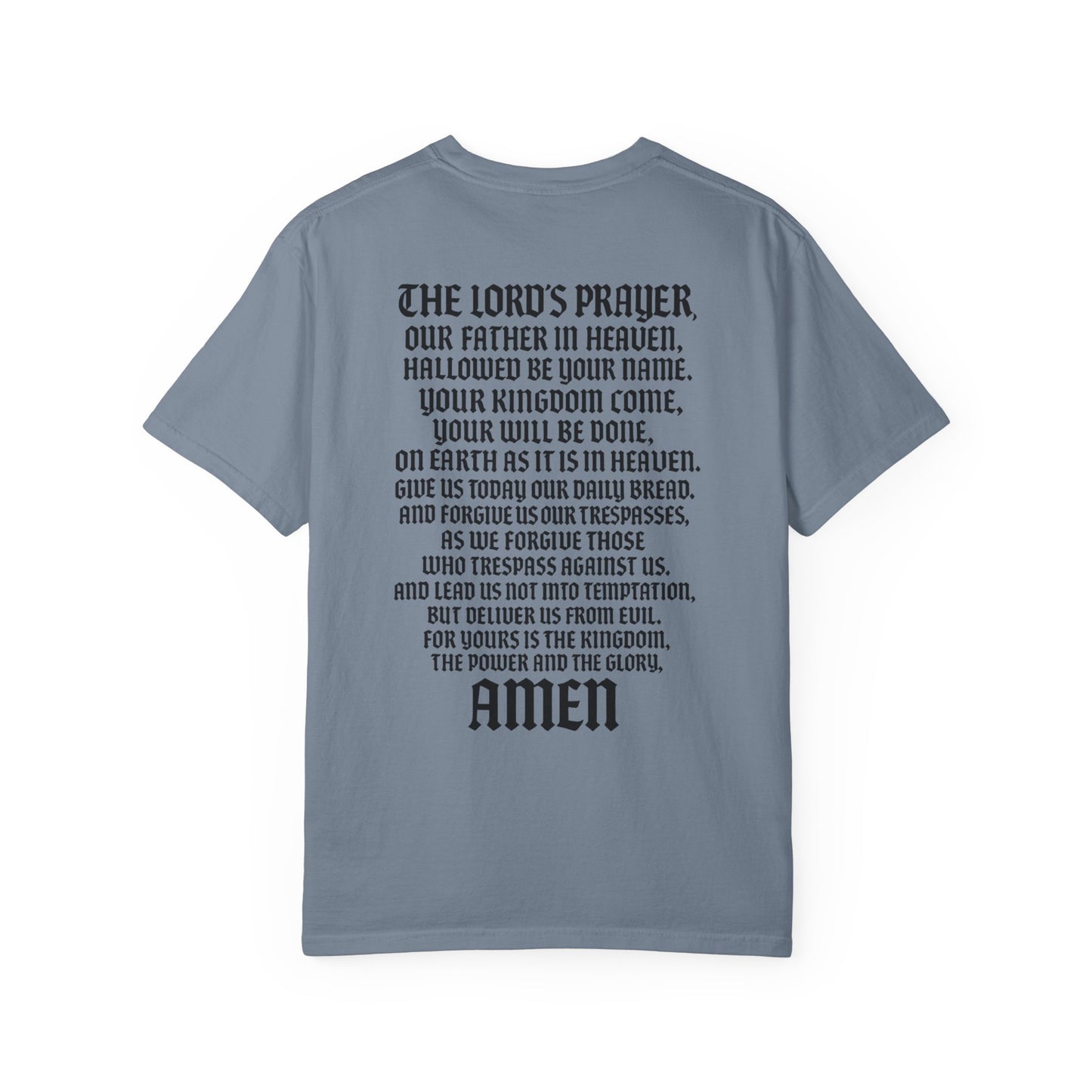 Lord’s Prayer T-Shirt — Servant of God™, Faith Tee (black text)