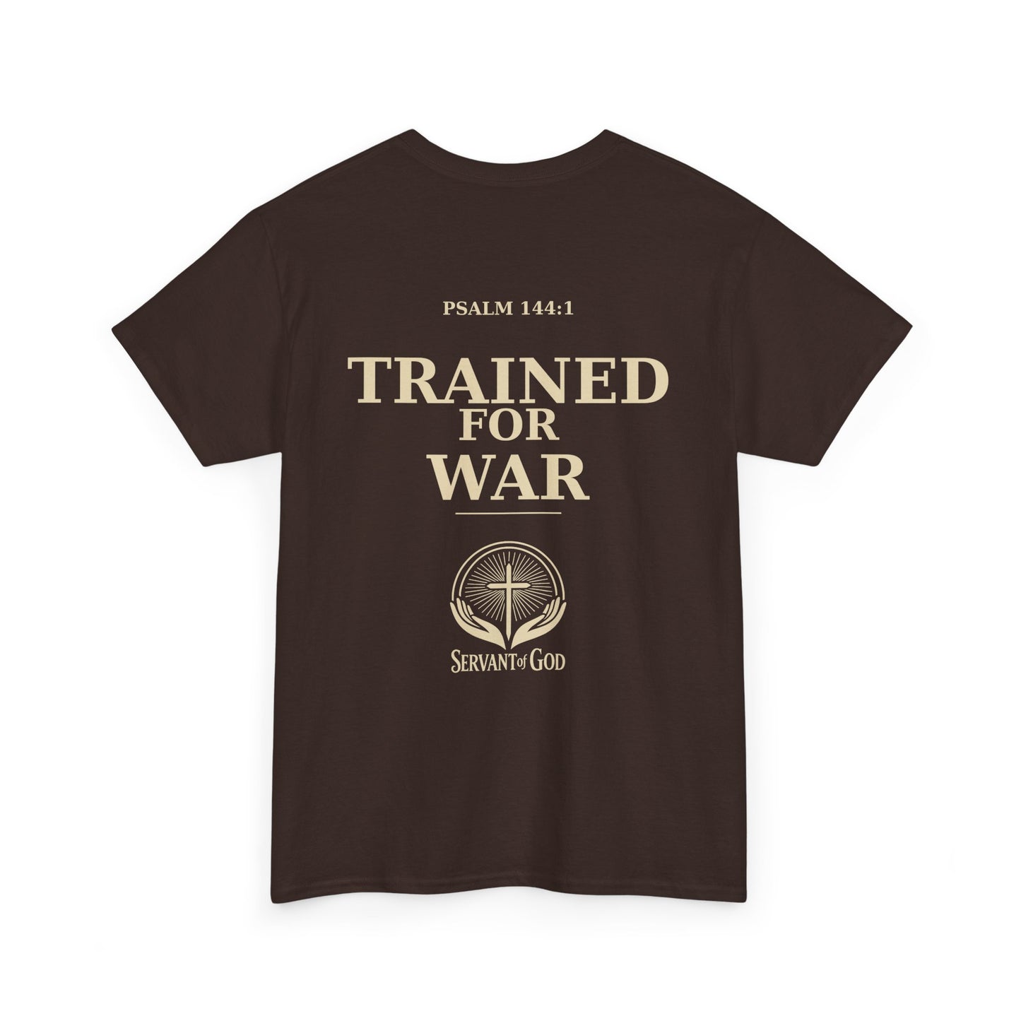 Servant of God™ “Trained For War” Psalm 144:1 Christian Warrior Anime Streetwear T-Shirt