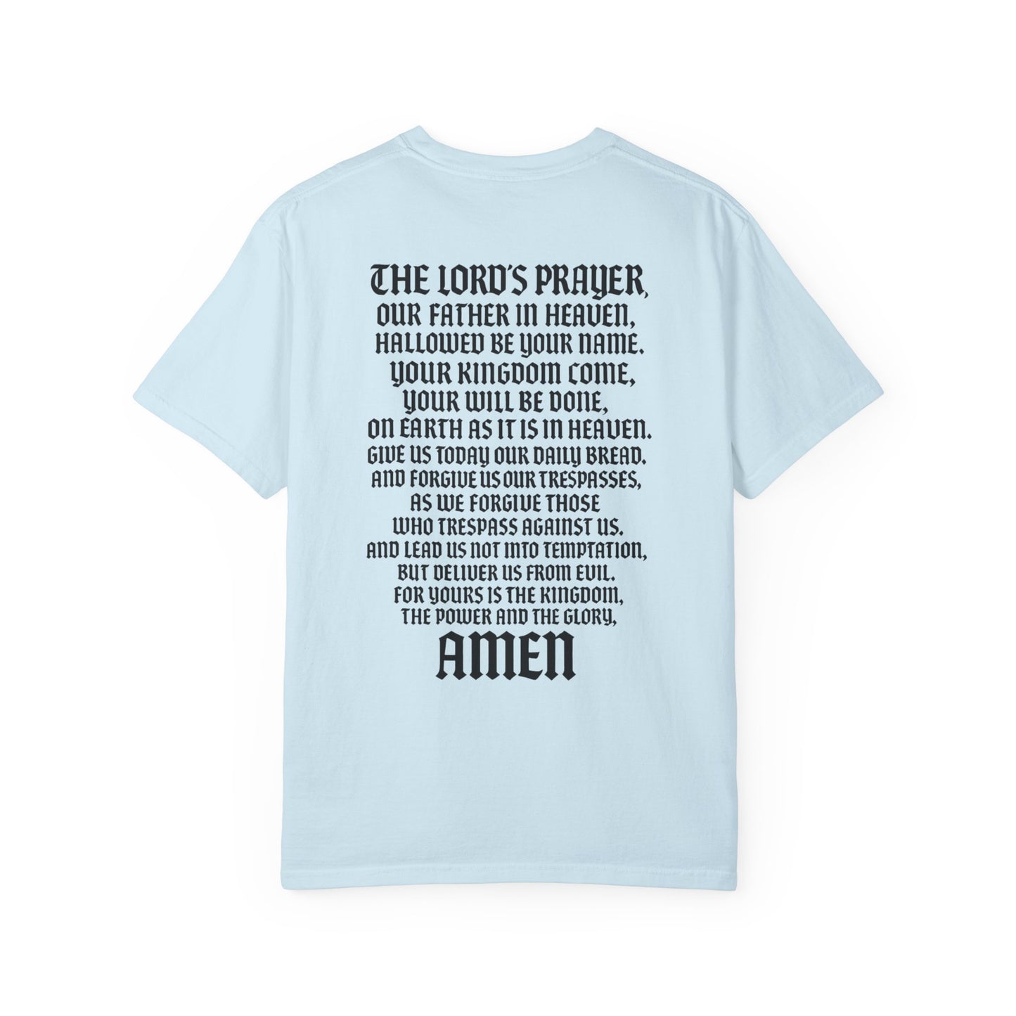Lord’s Prayer T-Shirt — Servant of God™, Faith Tee (black text)