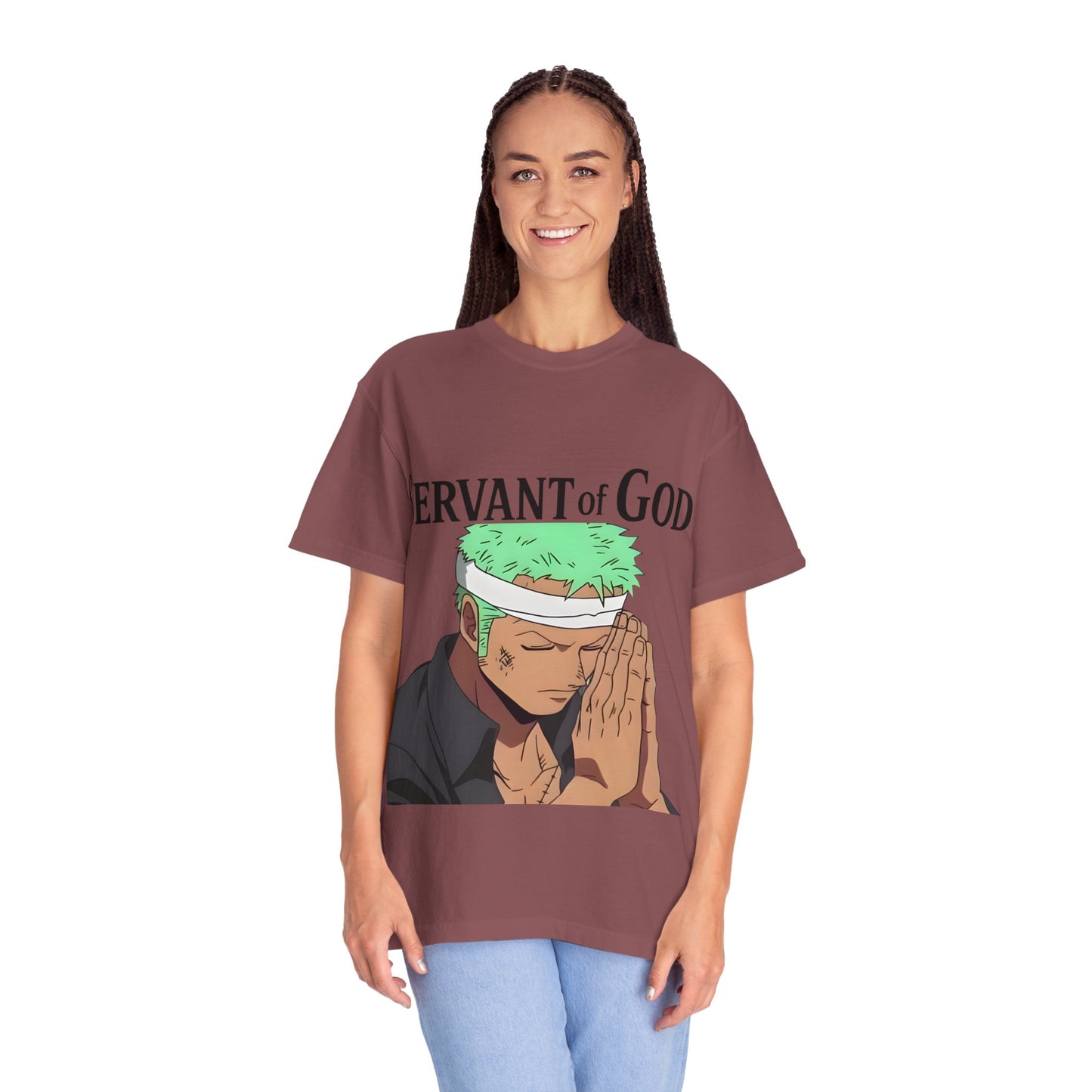 Prayer Warrior Samurai Anime T-Shirt — Servant of God™ “Lord’s Prayer” Graphic
