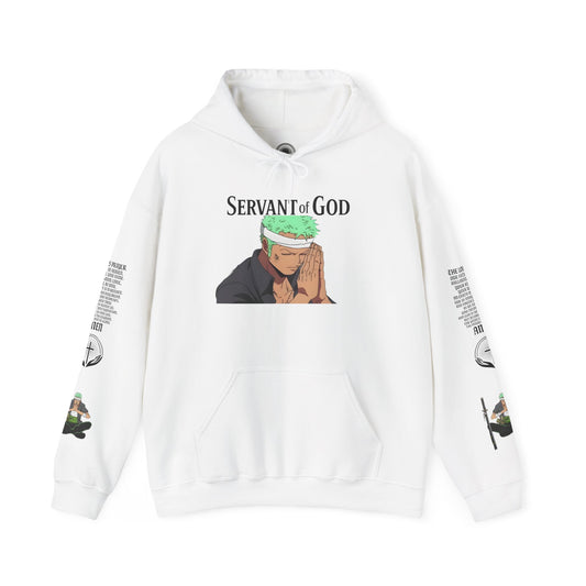 Prayer Warrior Zoro Hoodie — "Servant of God" Lord’s Prayer Design