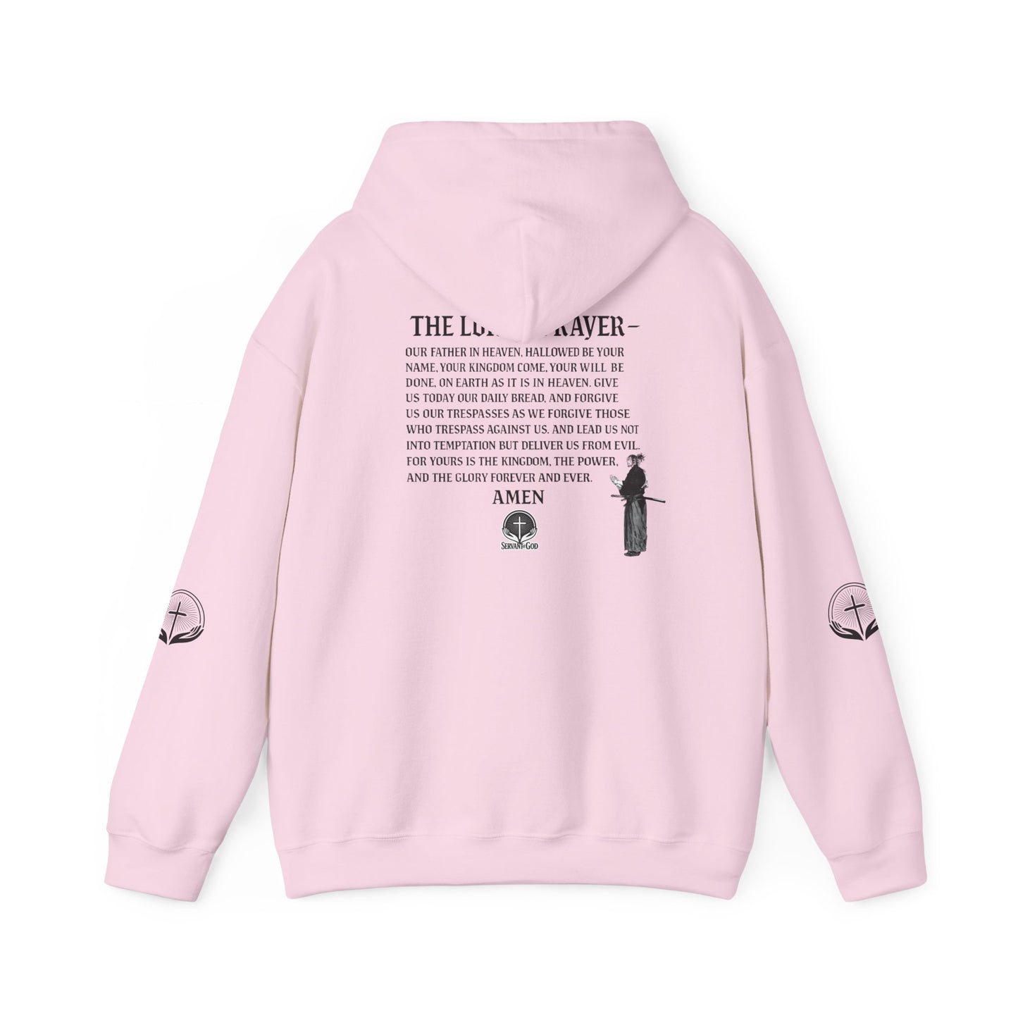 Prayer Warrior Samurai Hoodie — "Servant of God" Lord’s Prayer Design