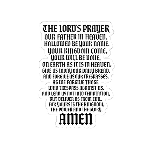 Lord’s Prayer Sticker — Inspirational Faith Decal