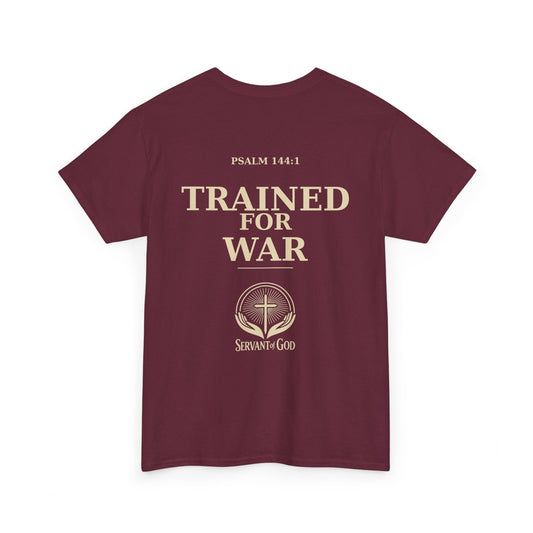 Servant of God™ “Trained For War” Psalm 144:1 Christian Warrior Anime Streetwear T-Shirt