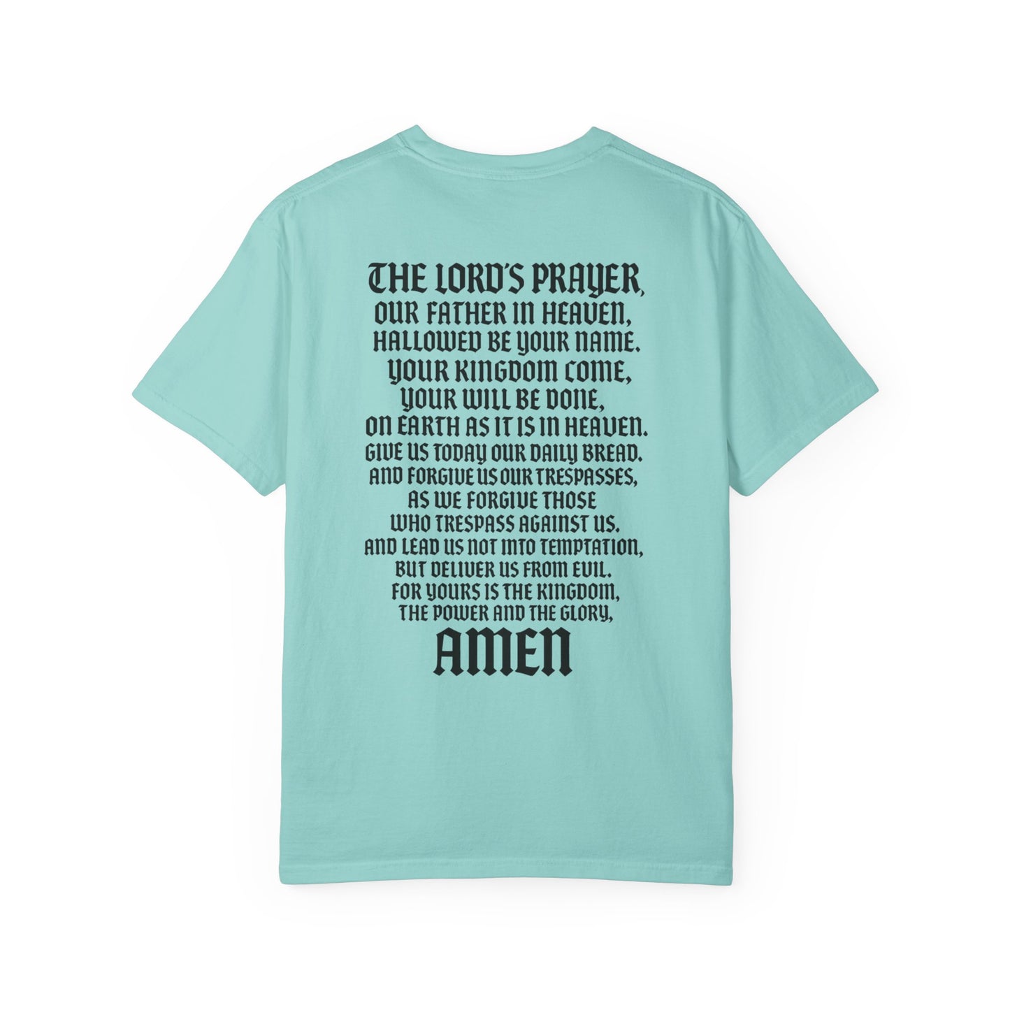 Lord’s Prayer T-Shirt — Servant of God™, Faith Tee (black text)