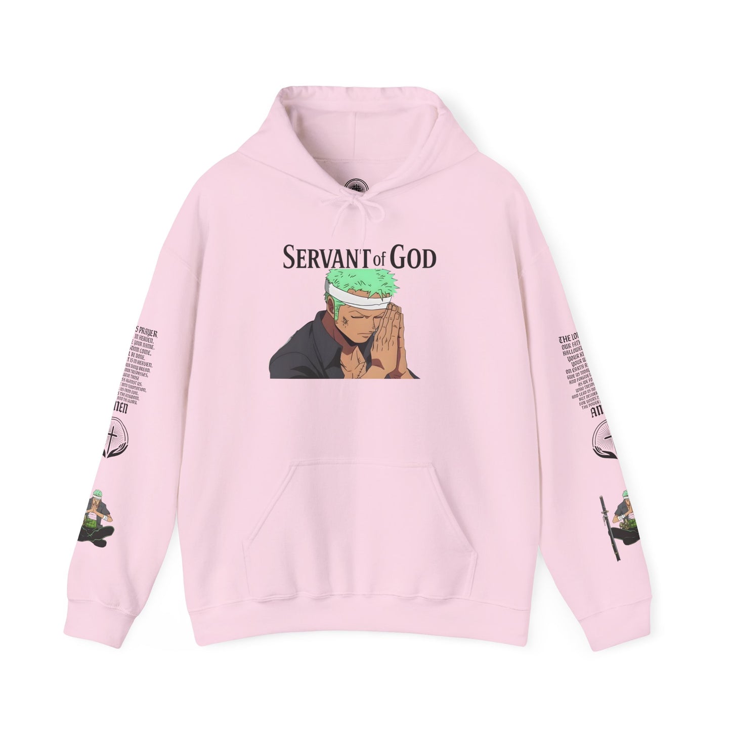 Prayer Warrior Zoro Hoodie — "Servant of God" Lord’s Prayer Design