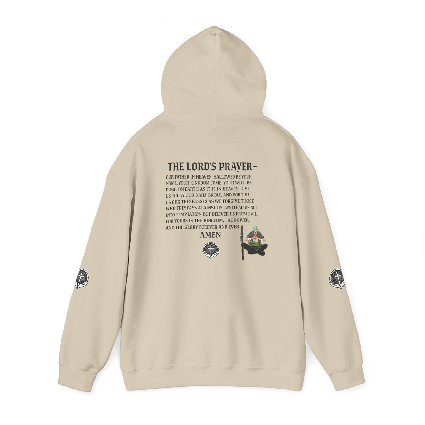 Prayer Warrior Samurai Hoodie — Servant of God Anime Faith Hoodie with The Lord’s Prayer
