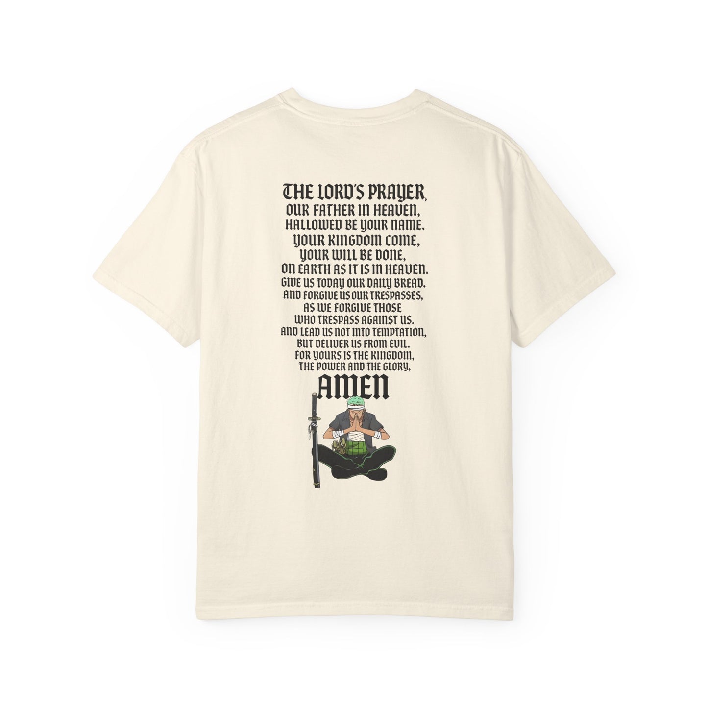Prayer Warrior Samurai Anime T-Shirt — Servant of God™ “Lord’s Prayer” Graphic